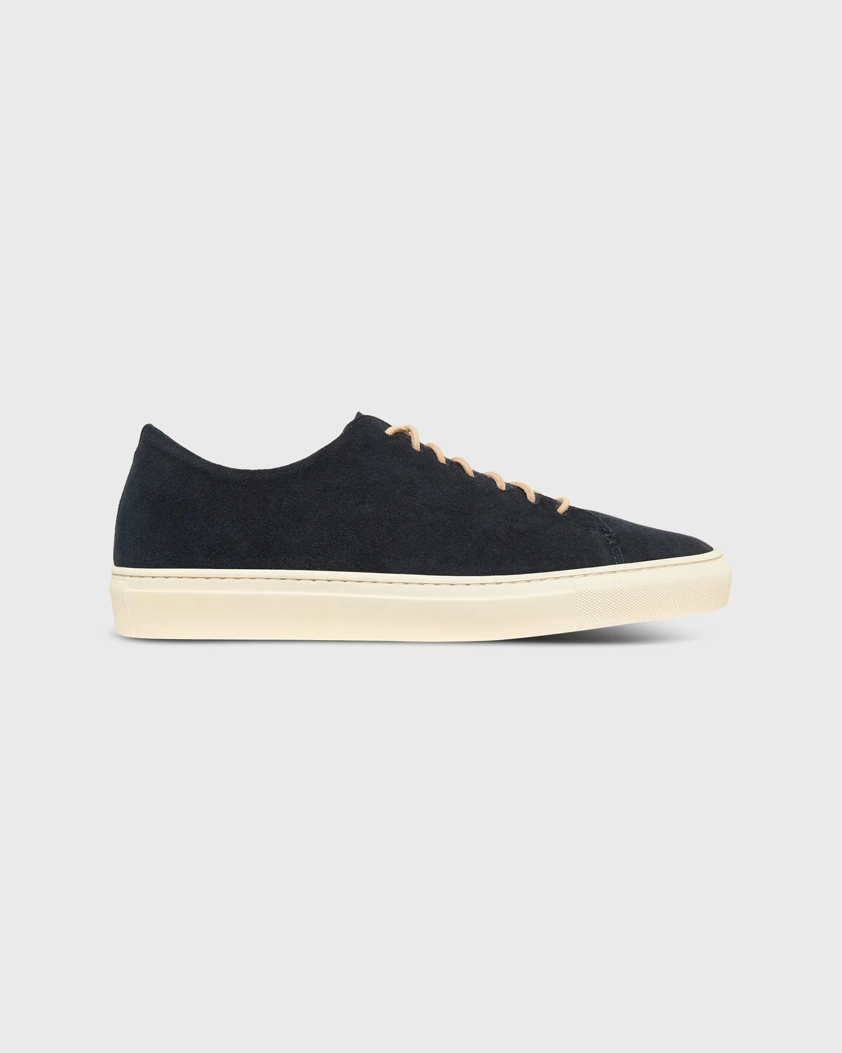 Low-Top Lace-Up Sneaker in Navy Suede sold by Mashburn product image thumbnail 2