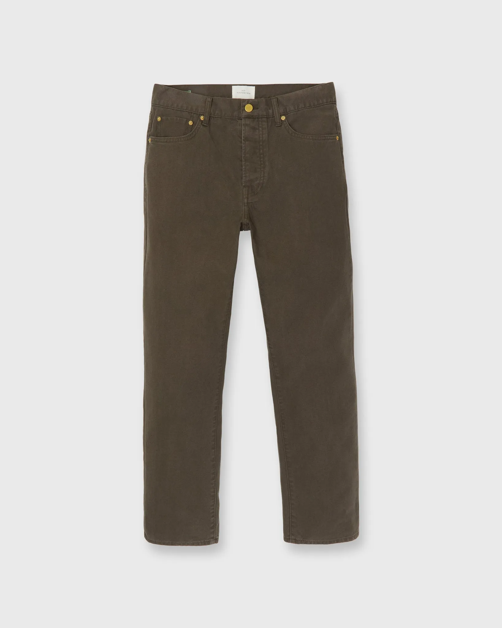 Slim Straight 5-Pocket Pant in Coffee Canvas sold by Mashburn product image thumbnail 2