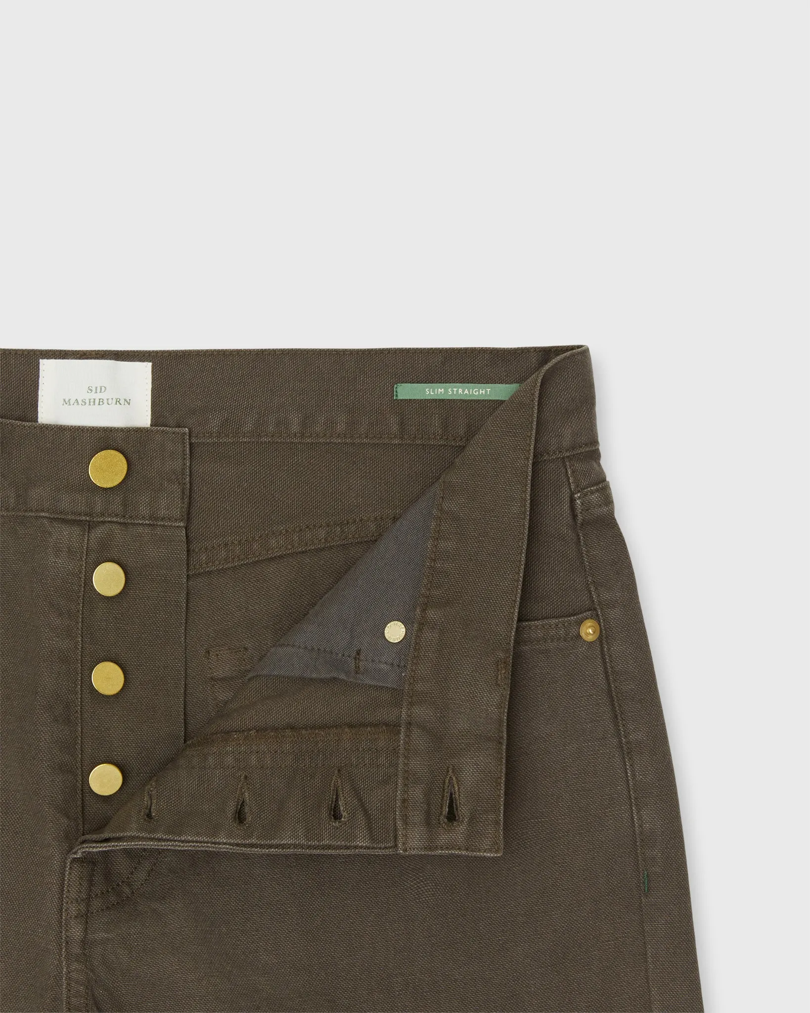 Slim Straight 5-Pocket Pant in Coffee Canvas sold by Mashburn product image thumbnail 3