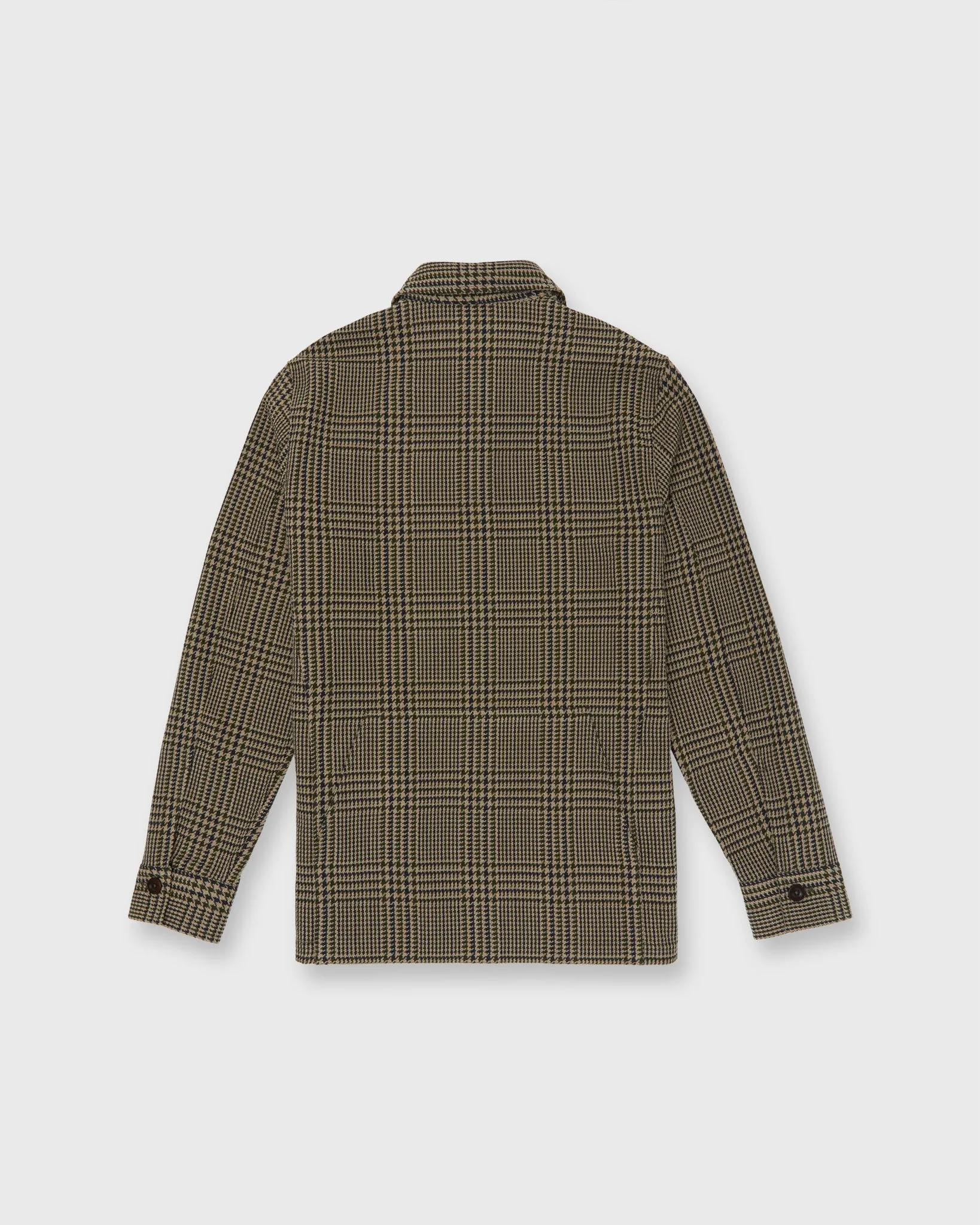 Military Jacket in Oat/Olive/Navy Plaid Hopsack sold by Mashburn product image thumbnail 3