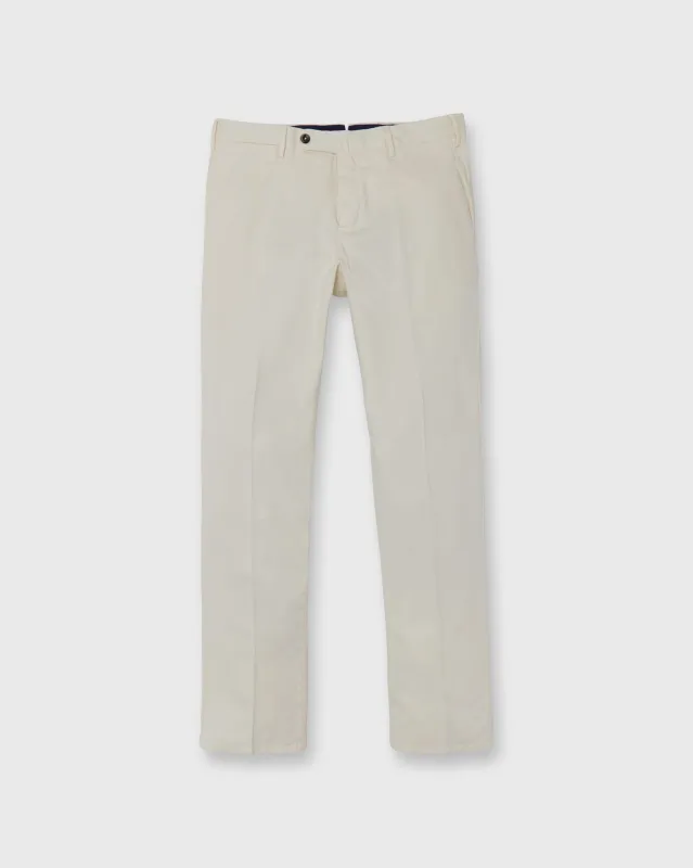 Slim Flat Front Trouser in Natural Stretch Tricotine sold by Mashburn