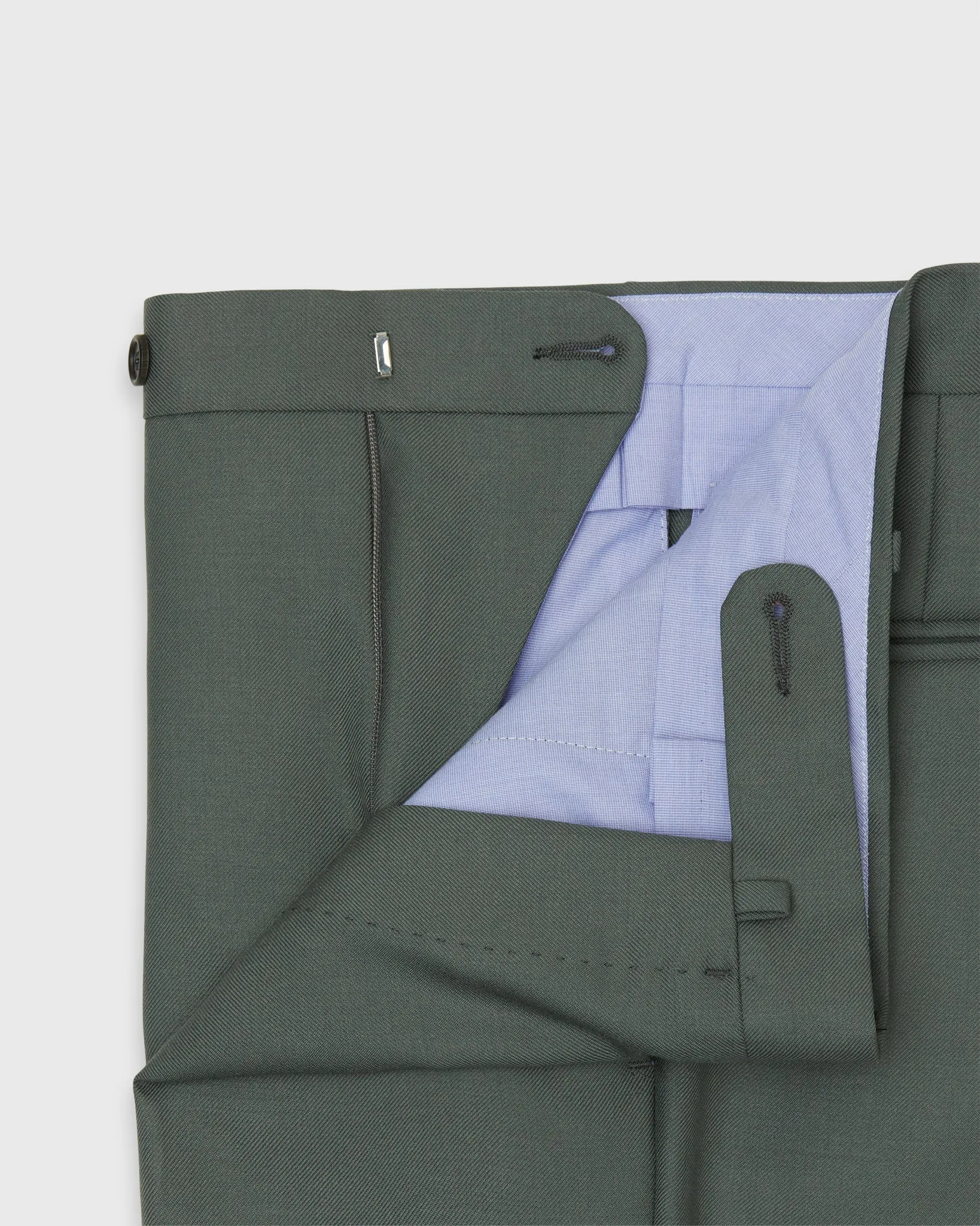 Dress Trouser in Olive Mid-Weight Twill sold by Mashburn product image thumbnail 3