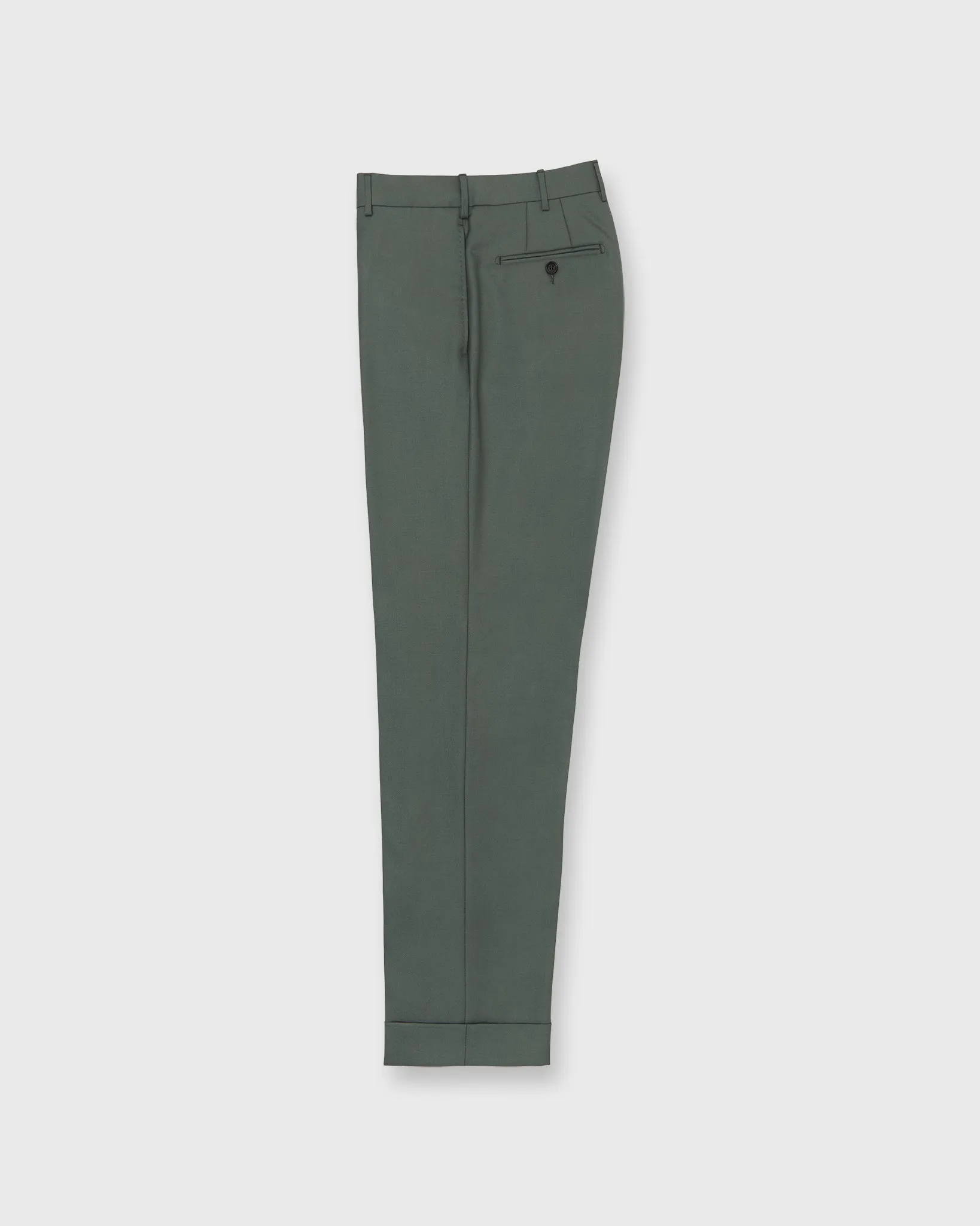 Dress Trouser in Olive Mid-Weight Twill sold by Mashburn
