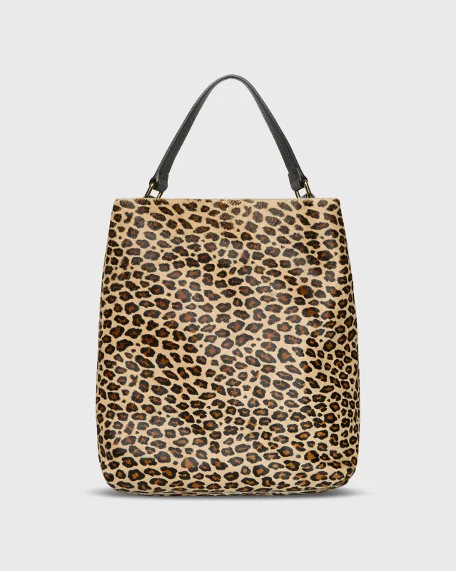 Large Hobo Bag in Leopard Calf Hair sold by Mashburn
