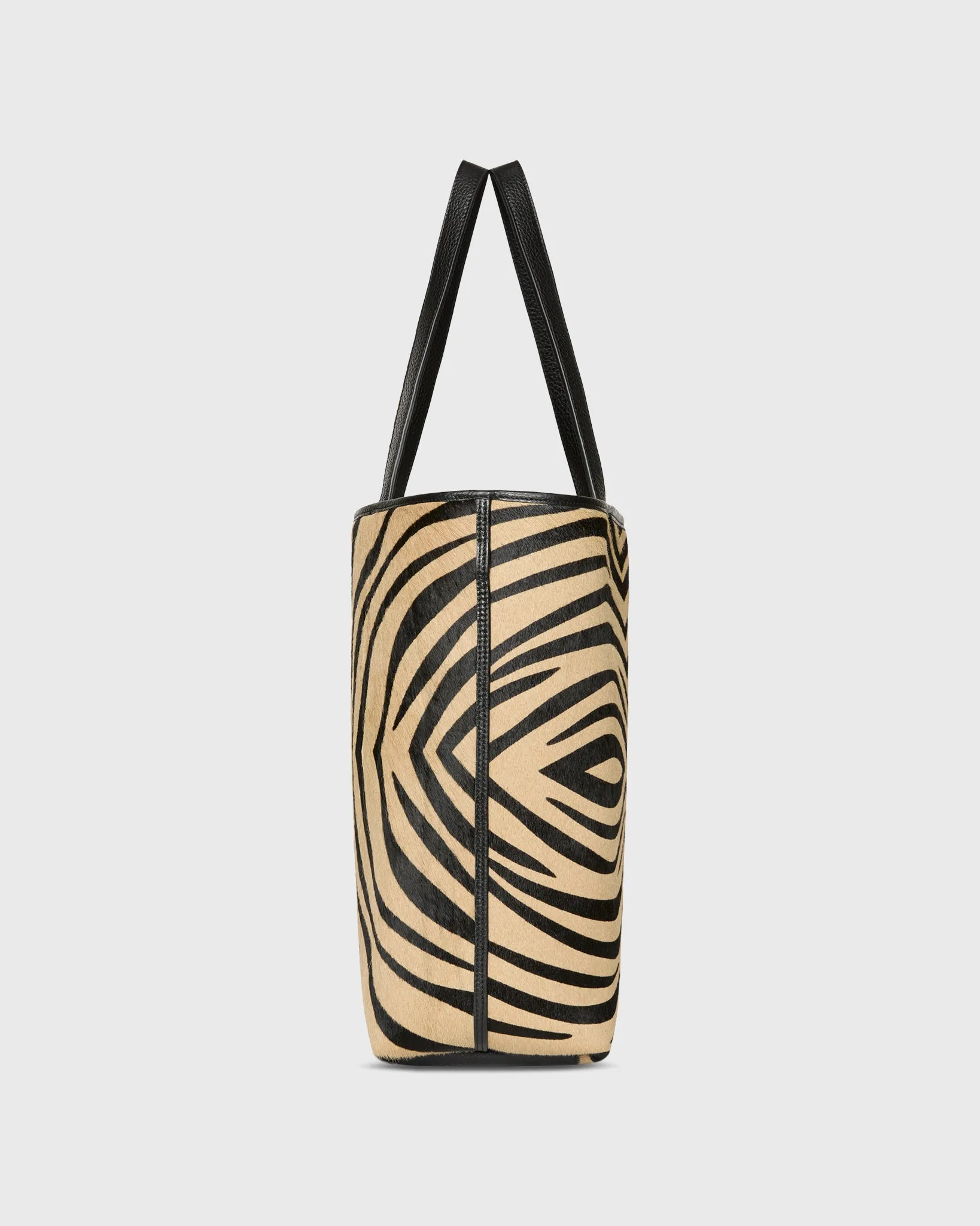Margot Tote in Beige/Black Zebra Calf Hair sold by Mashburn product image thumbnail 3