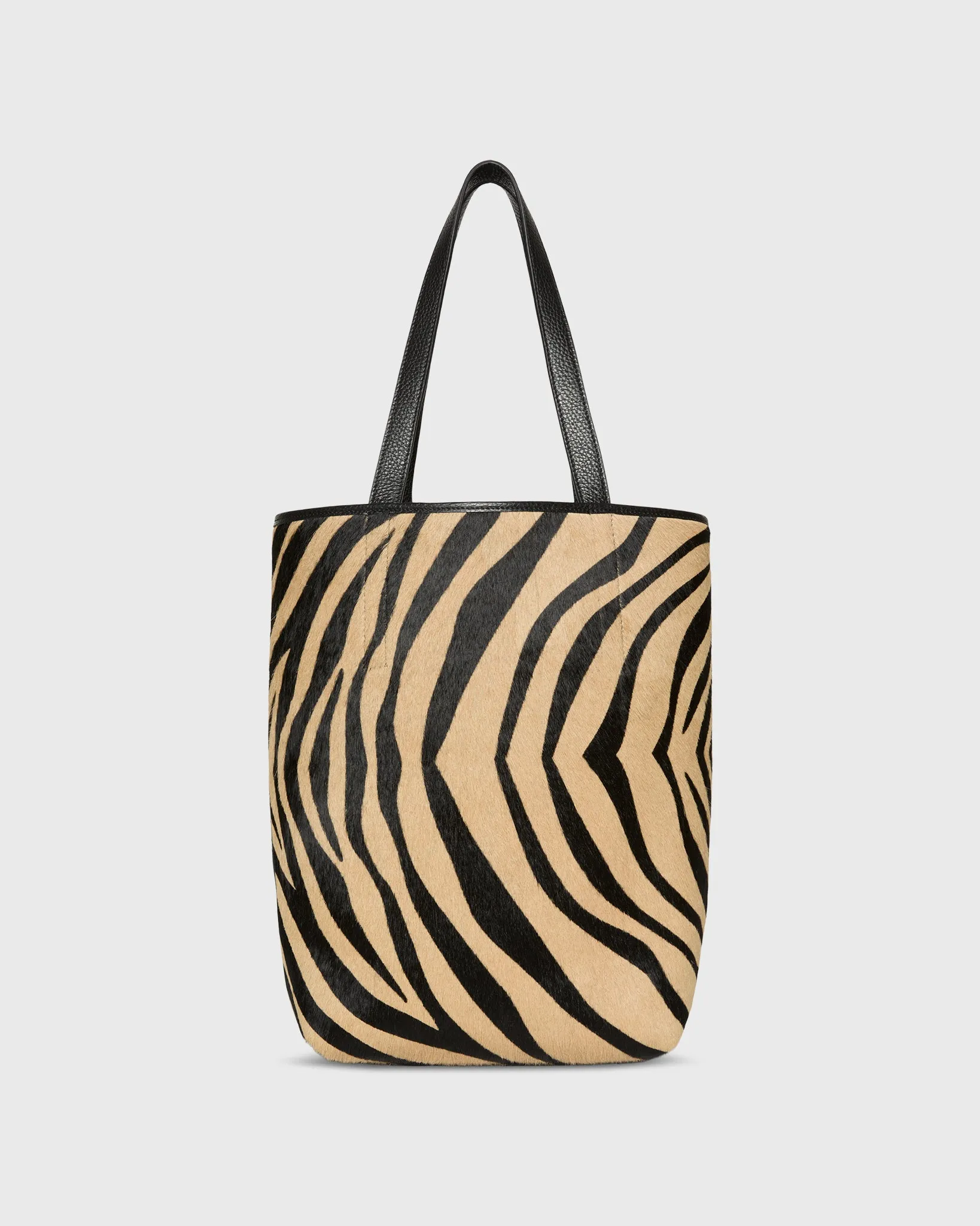 Margot Tote in Beige/Black Zebra Calf Hair sold by Mashburn