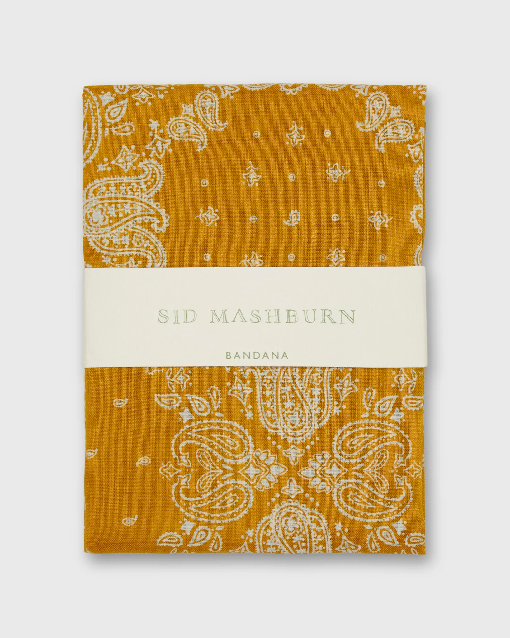Bandana in Goldenrod/White Paisley sold by Mashburn