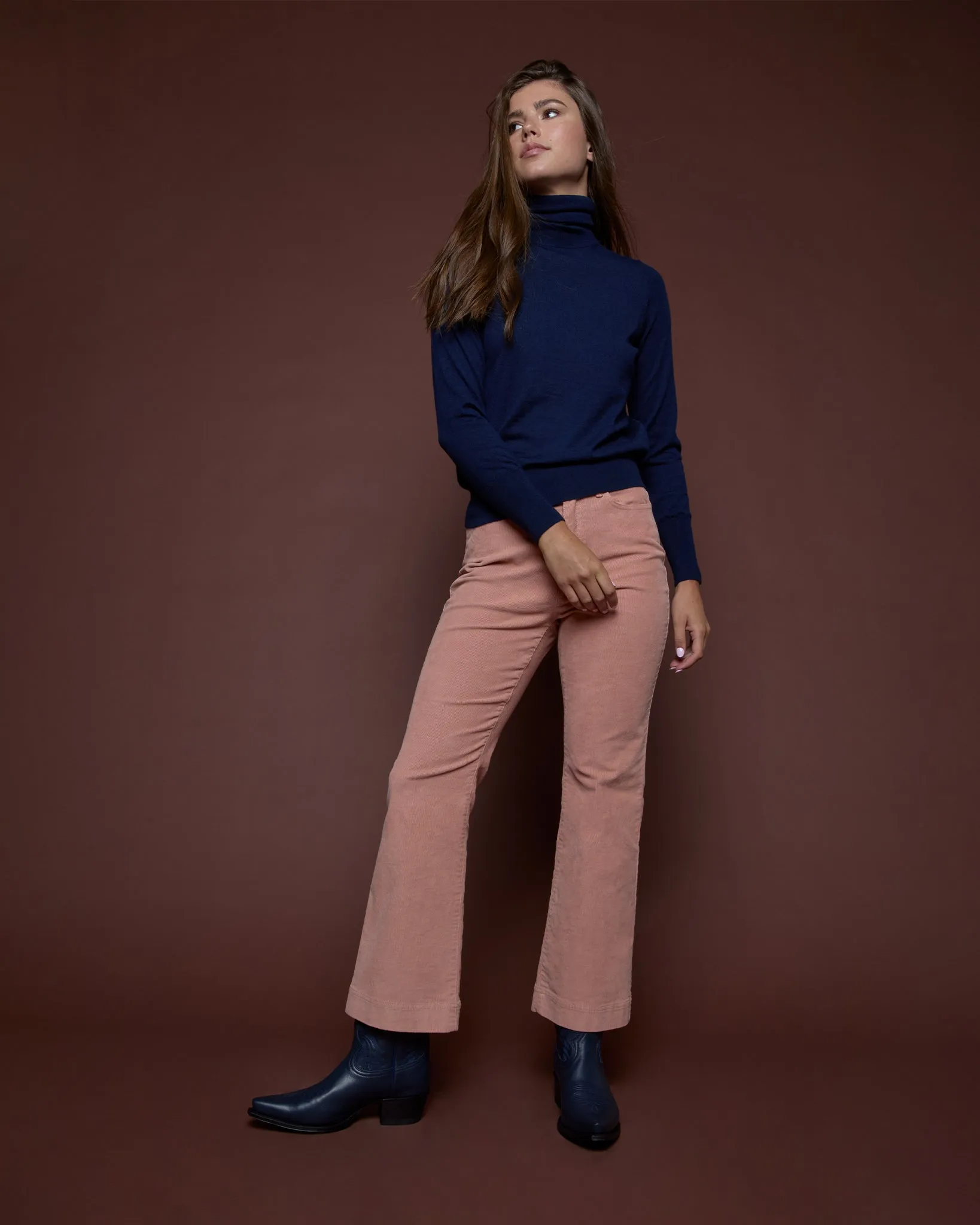 Marie Cowboy Boot in Navy Leather sold by Mashburn product image thumbnail 5