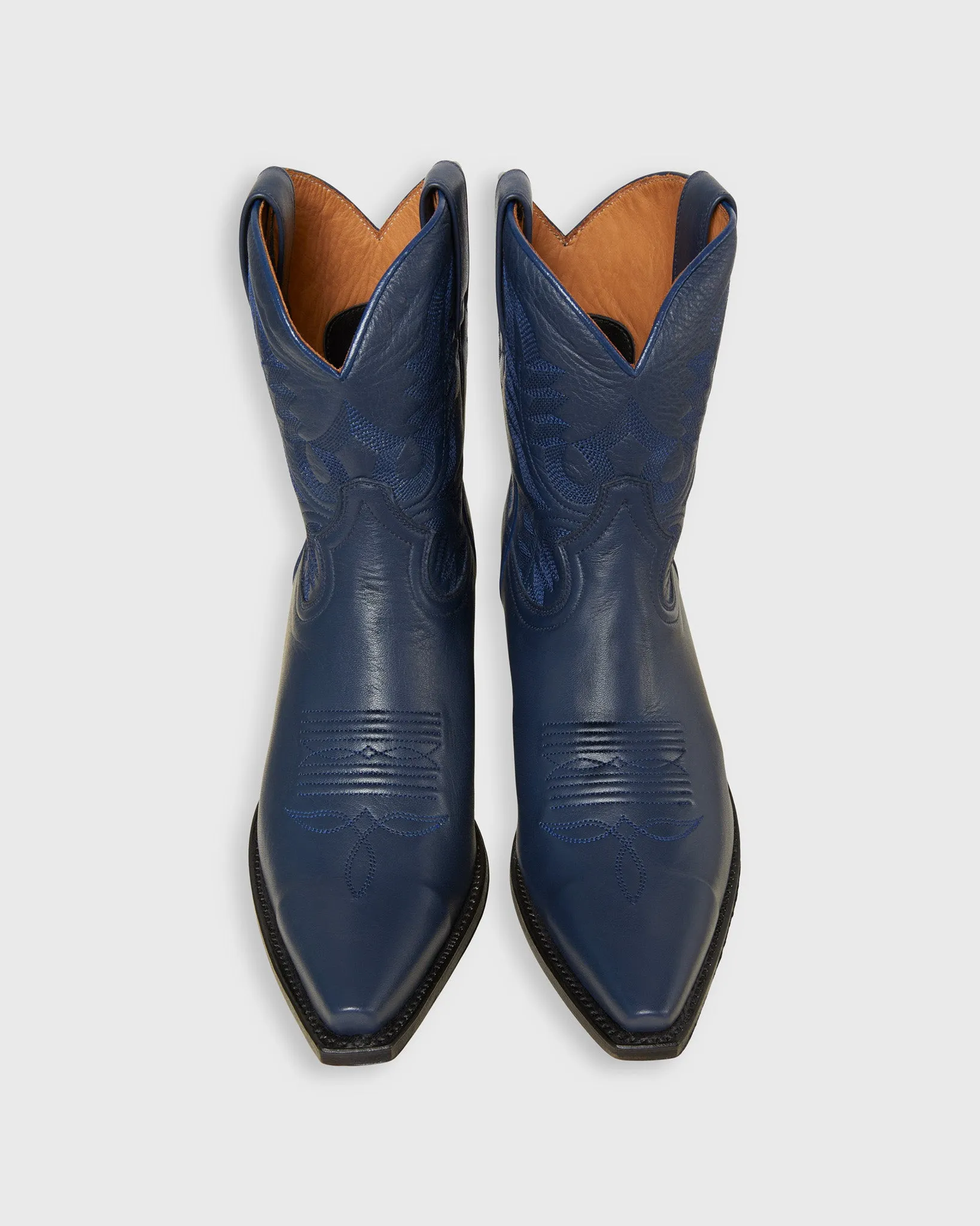 Marie Cowboy Boot in Navy Leather sold by Mashburn product image thumbnail 2