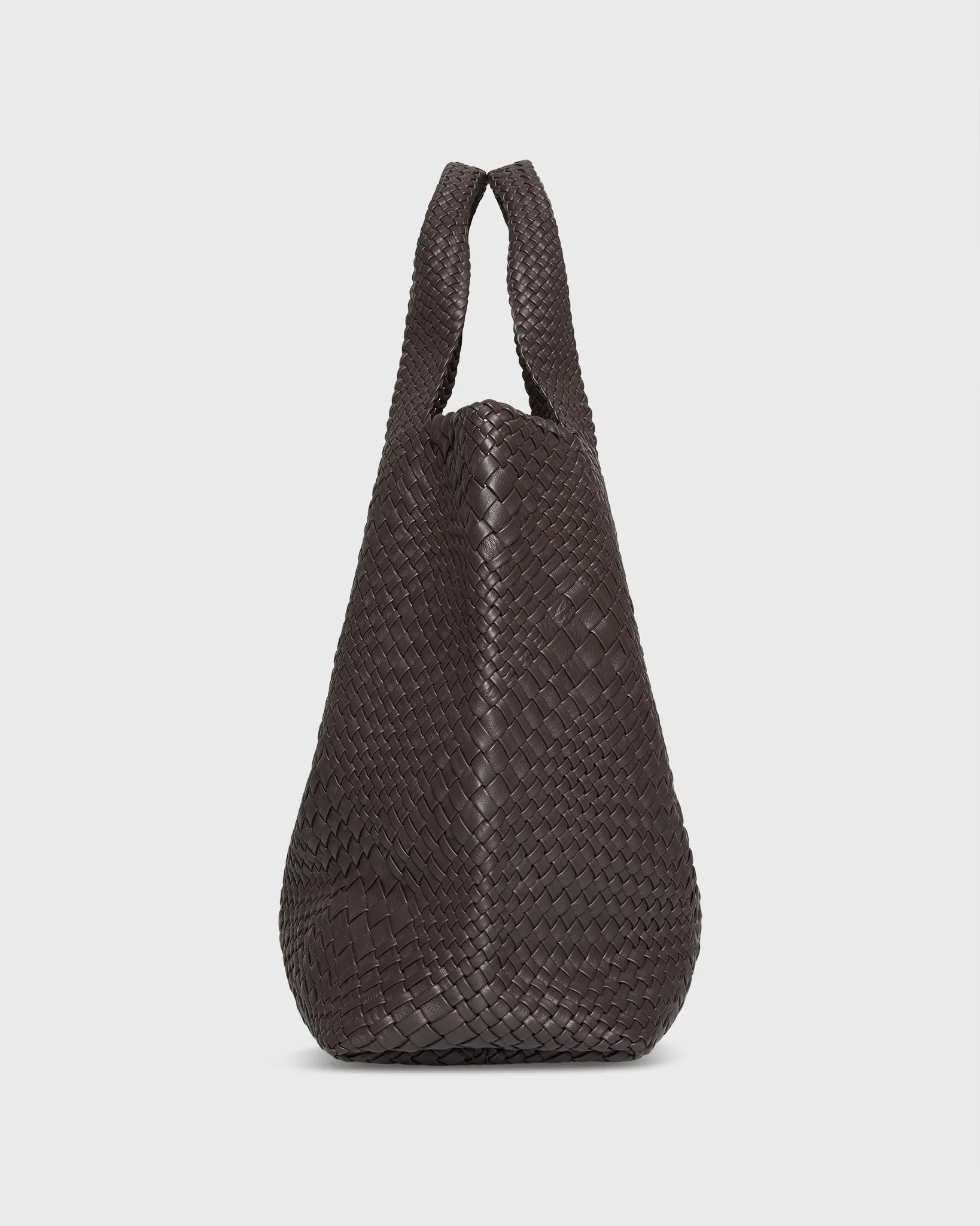 Large Mercato Handwoven Tote in Dark Brown Leather sold by Mashburn product image thumbnail 3