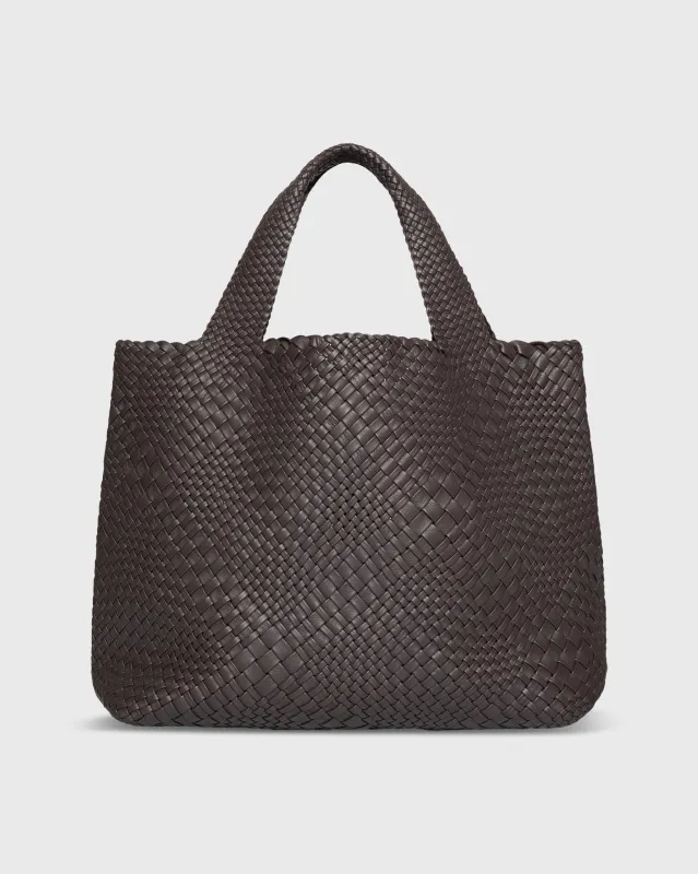 Large Mercato Handwoven Tote in Dark Brown Leather sold by Mashburn
