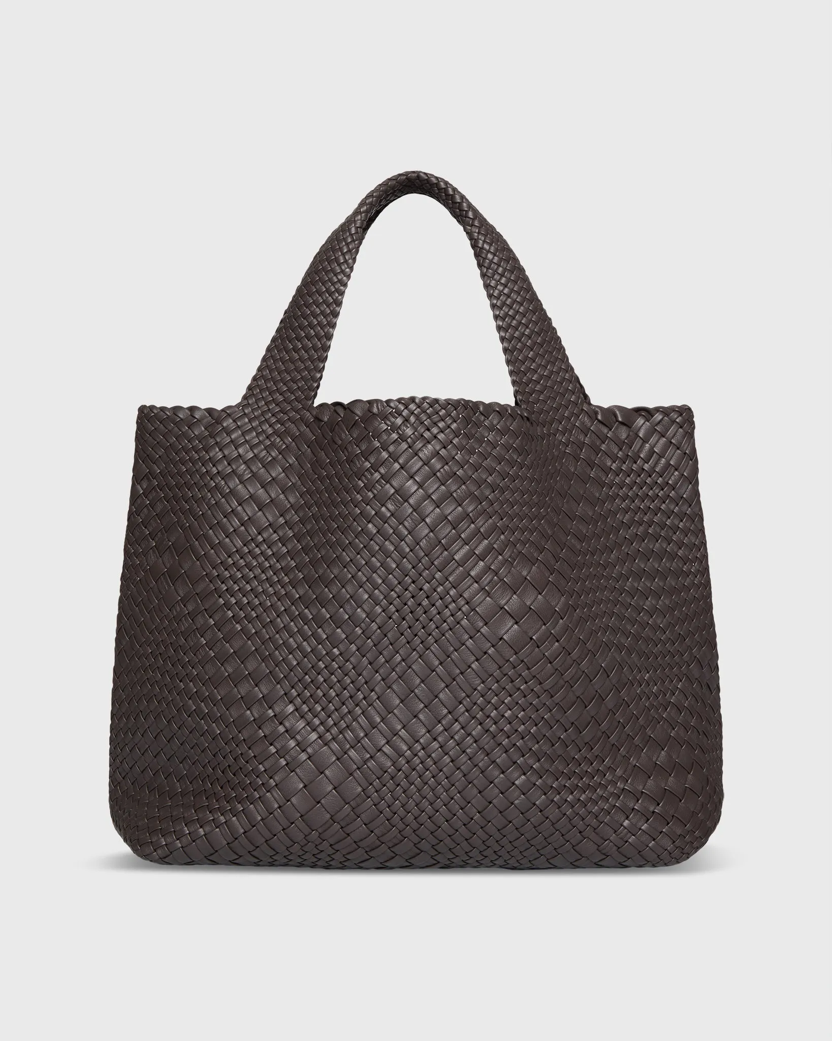 Large Mercato Handwoven Tote in Dark Brown Leather sold by Mashburn