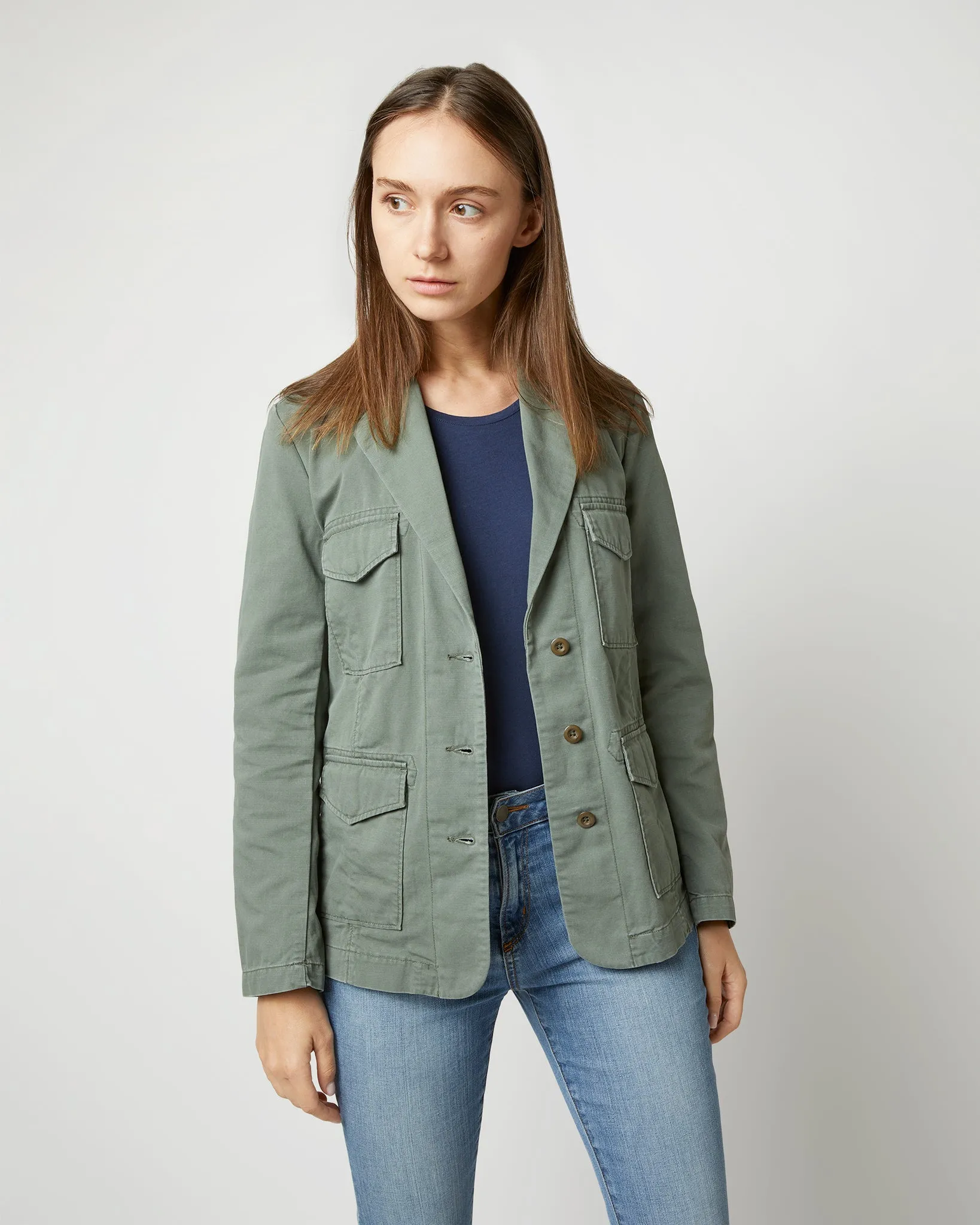 Military Jacket in Army Green sold by Mashburn product image thumbnail 2