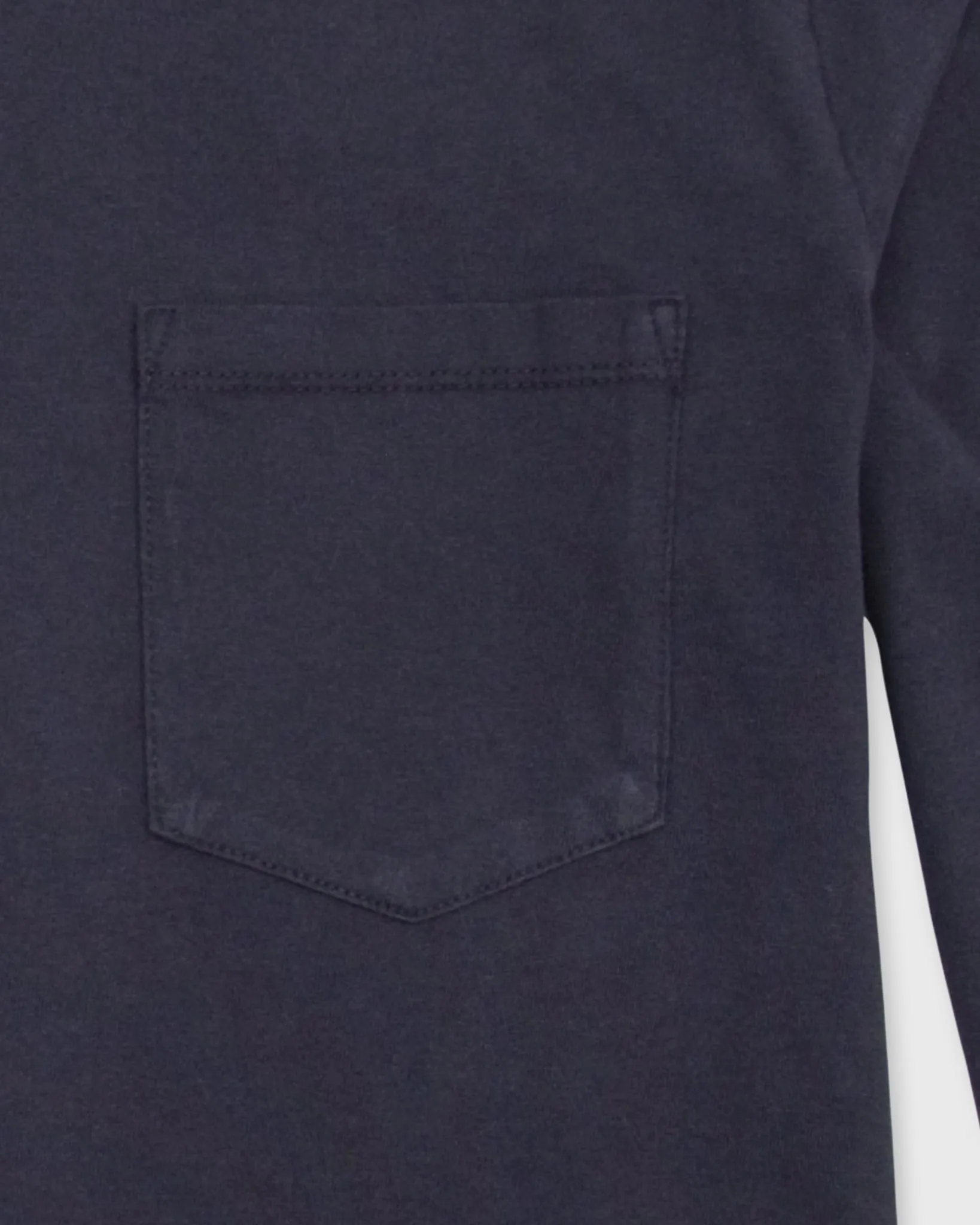 Long-Sleeved Pocket Tee in Navy Heavy Jersey sold by Mashburn product image thumbnail 2