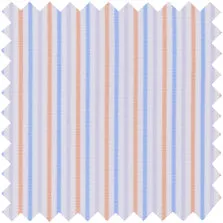 Made-to-Measure Shirt in Blue/Persimmon/Lavender Stripe Poplin sold by Mashburn