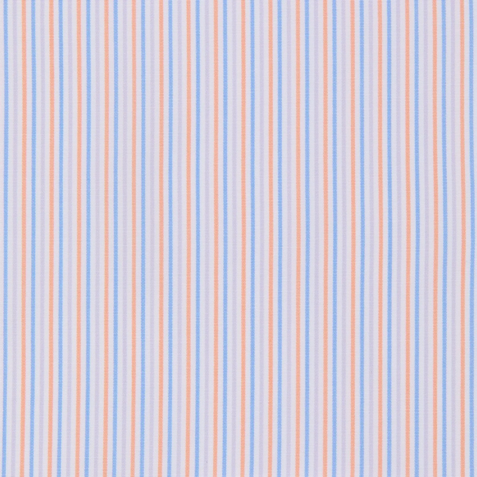Made-to-Measure Shirt in Blue/Persimmon/Lavender Stripe Poplin sold by Mashburn product image thumbnail 2
