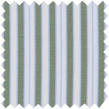 Made-to-Measure Shirt in Olive/Sky Stripe Poplin sold by Mashburn