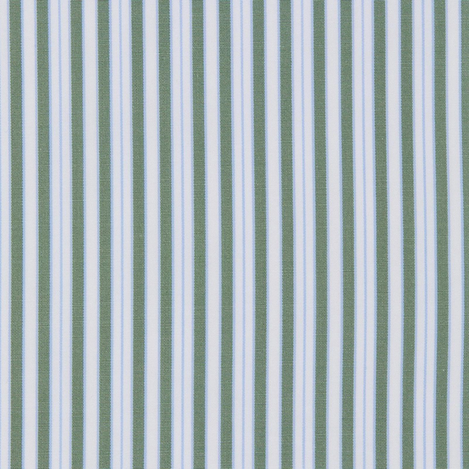 Made-to-Measure Shirt in Olive/Sky Stripe Poplin sold by Mashburn product image thumbnail 2