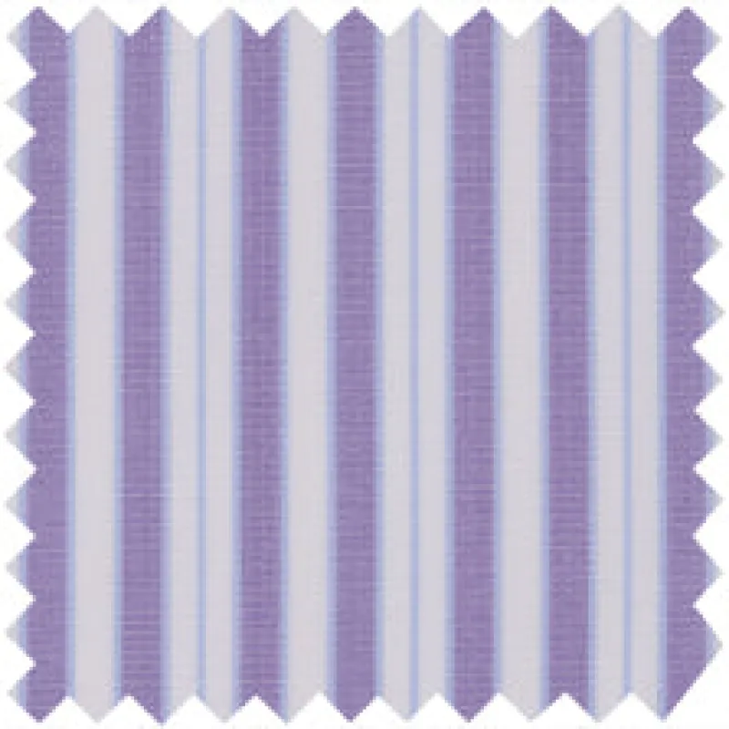 Made-to-Measure Shirt in Lavender/Sky Stripe Poplin sold by Mashburn