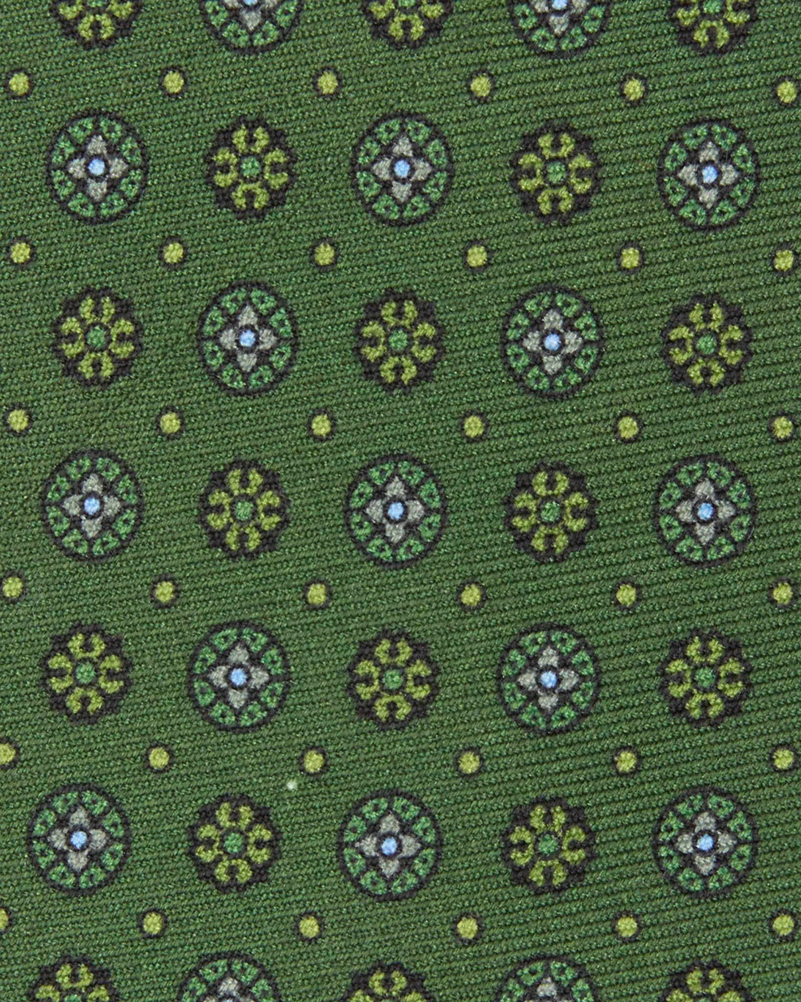 Silk Print Tie in Green/Spruce Foulard sold by Mashburn product image thumbnail 2