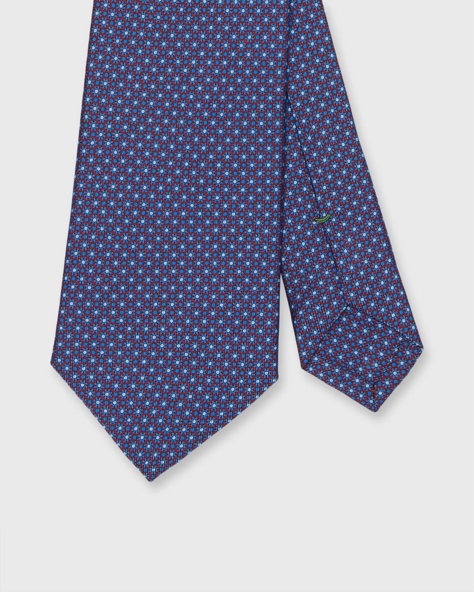 Silk Print Tie in Red/Sky/Blue Flower sold by Mashburn