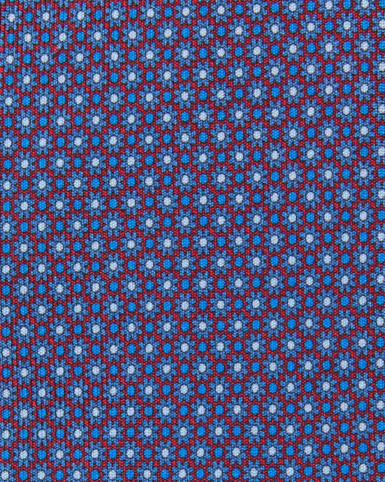 Silk Print Tie in Red/Sky/Blue Flower sold by Mashburn product image thumbnail 2