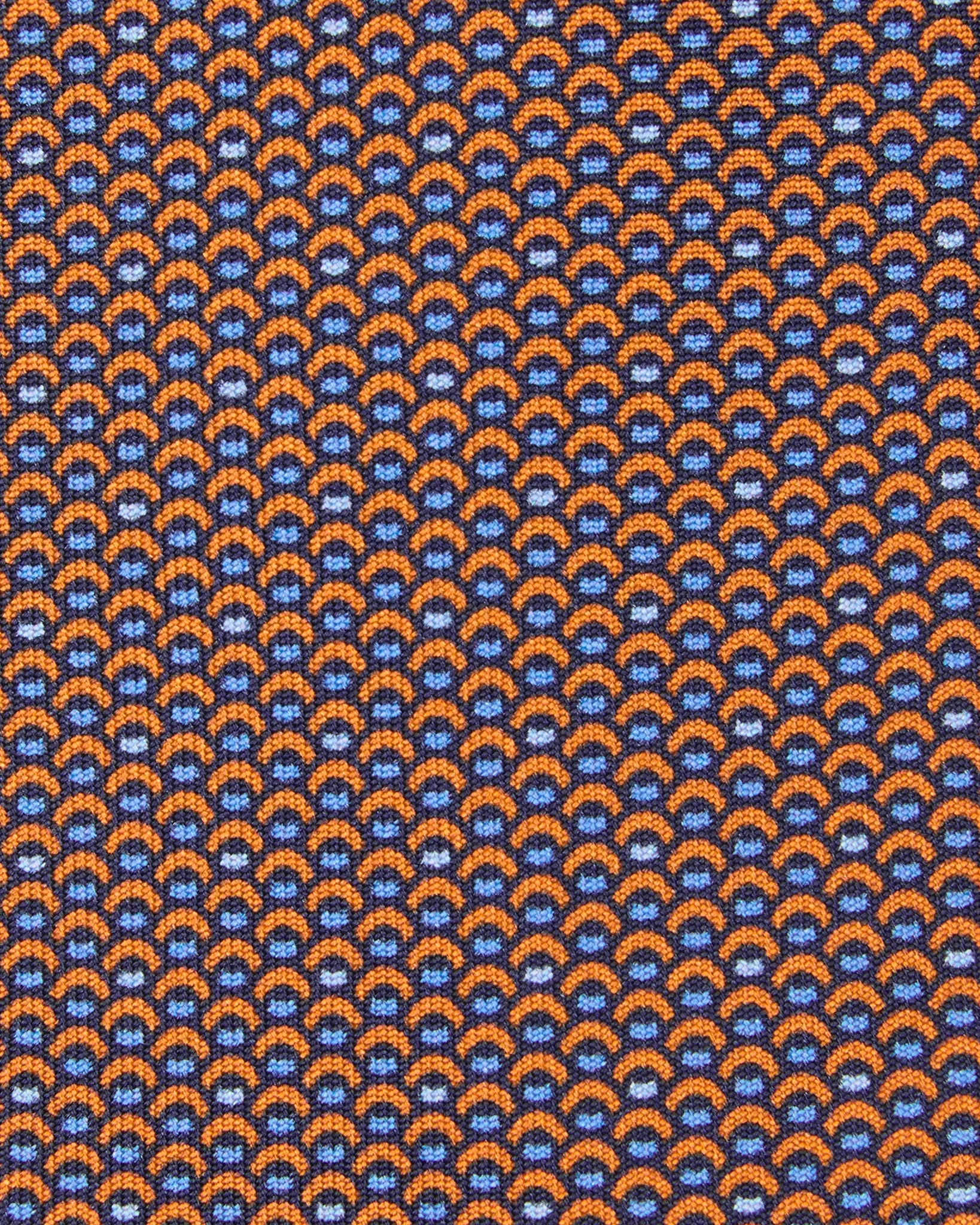 Silk Print Tie in Orange/Sky Scallops sold by Mashburn product image thumbnail 2