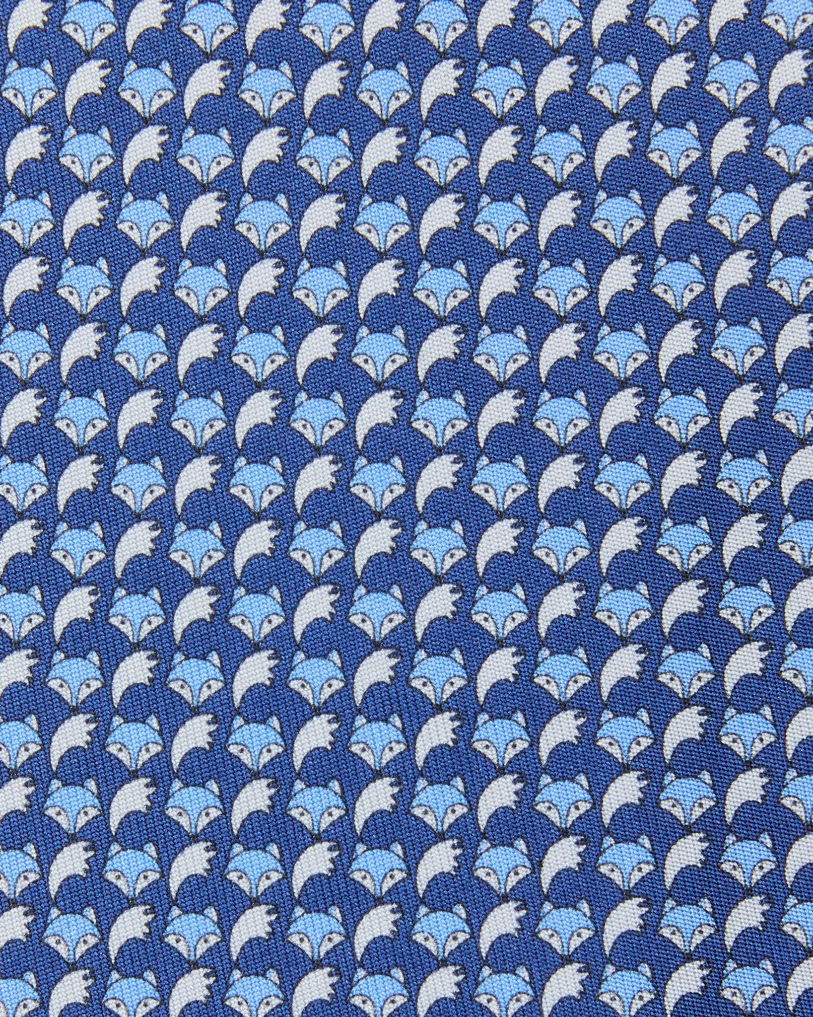 Silk Print Tie in Blue Fox sold by Mashburn product image thumbnail 2