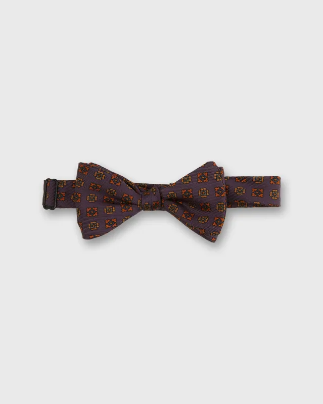 Silk Bow Tie in Purple Alexander Foulard sold by Mashburn