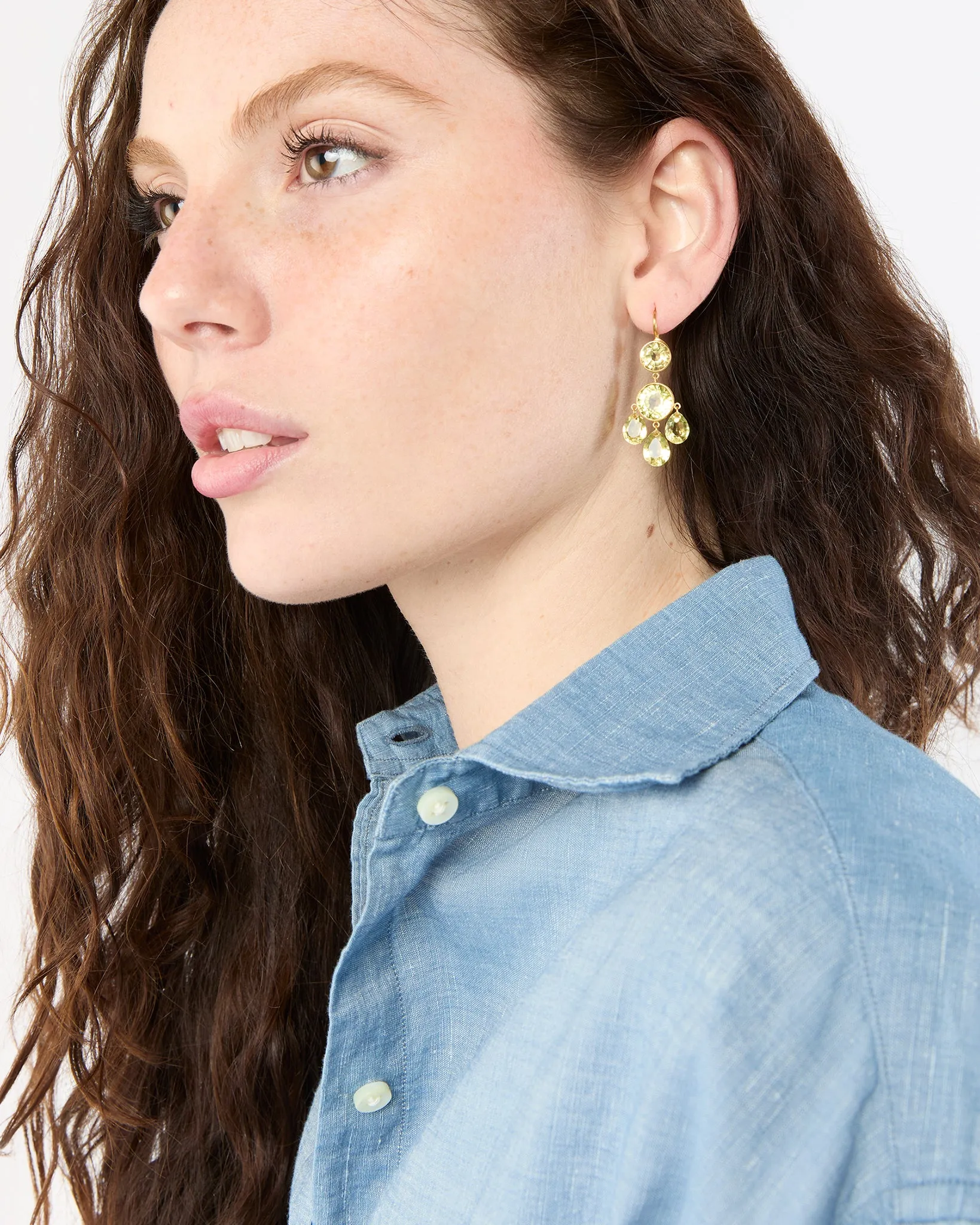 Small Gabrielle D'Estrées Earrings in Lemon Quartz sold by Mashburn product image thumbnail 2