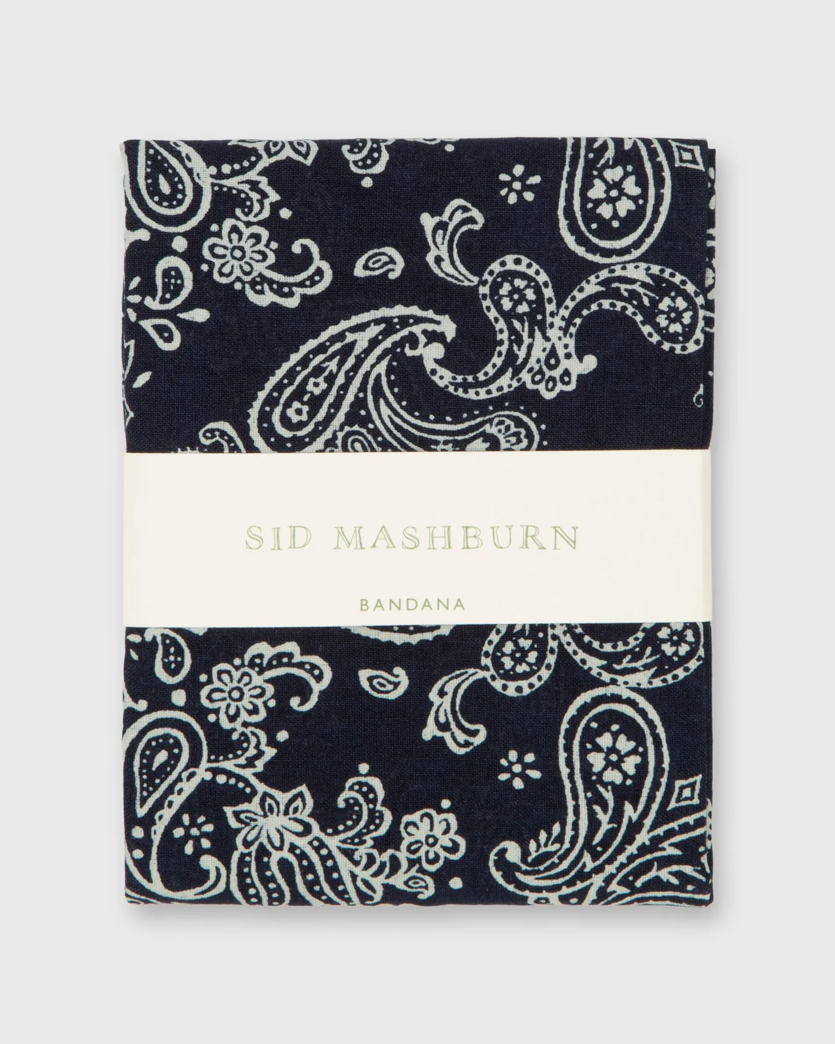 Bandana in Navy Paisley sold by Mashburn