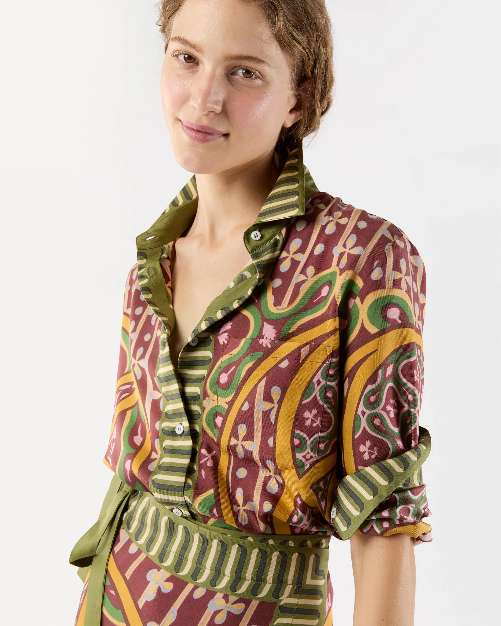 Boy Shirt in Eclipse Silk Twill sold by Mashburn product image thumbnail 3