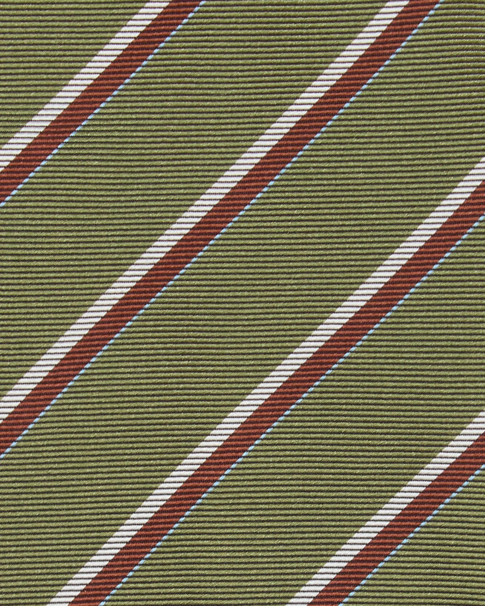 Silk Woven Tie in Olive/Umber/Bone Stripe sold by Mashburn product image thumbnail 2