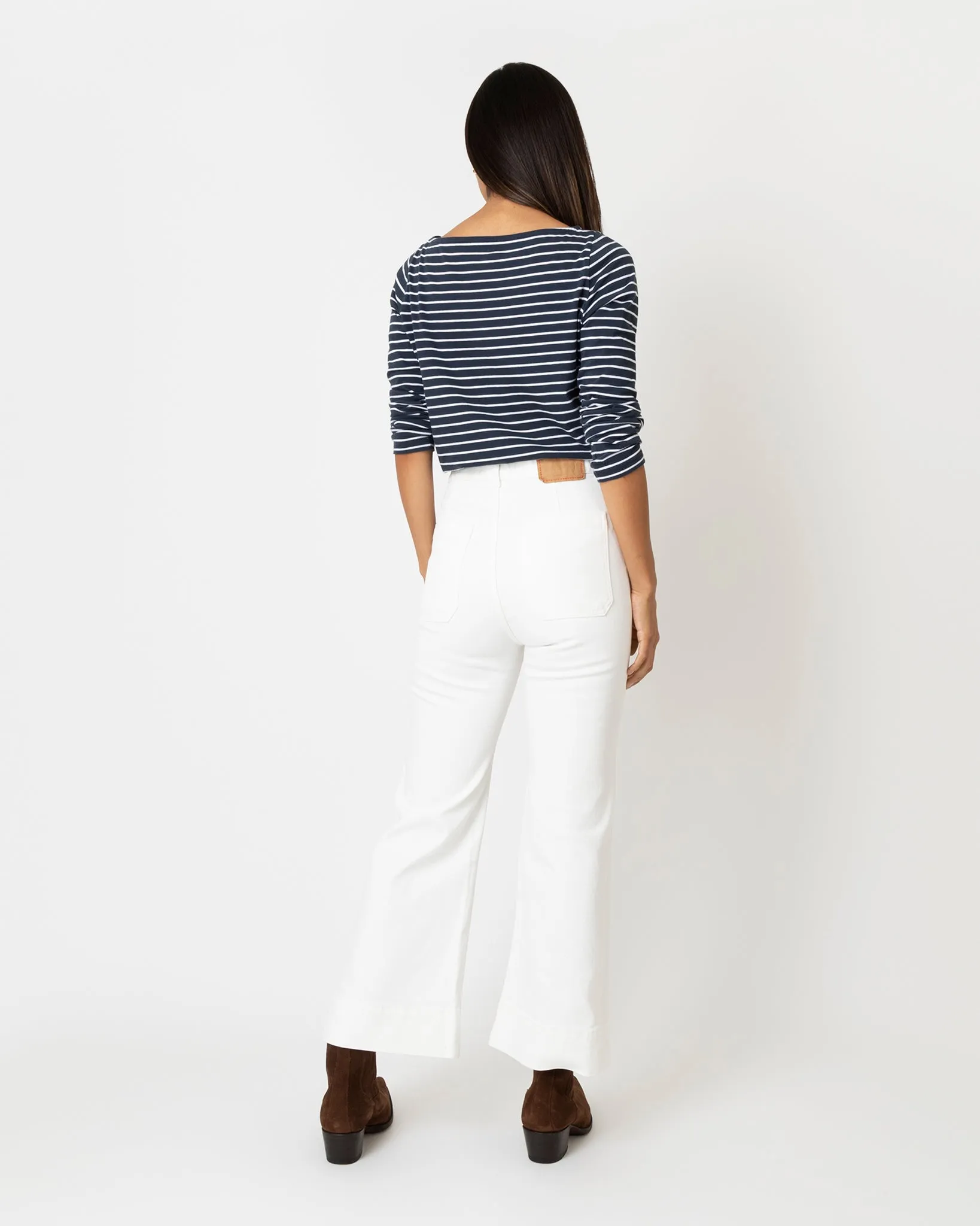 St Monica Cropped Jean in Natural White sold by Mashburn product image thumbnail 4