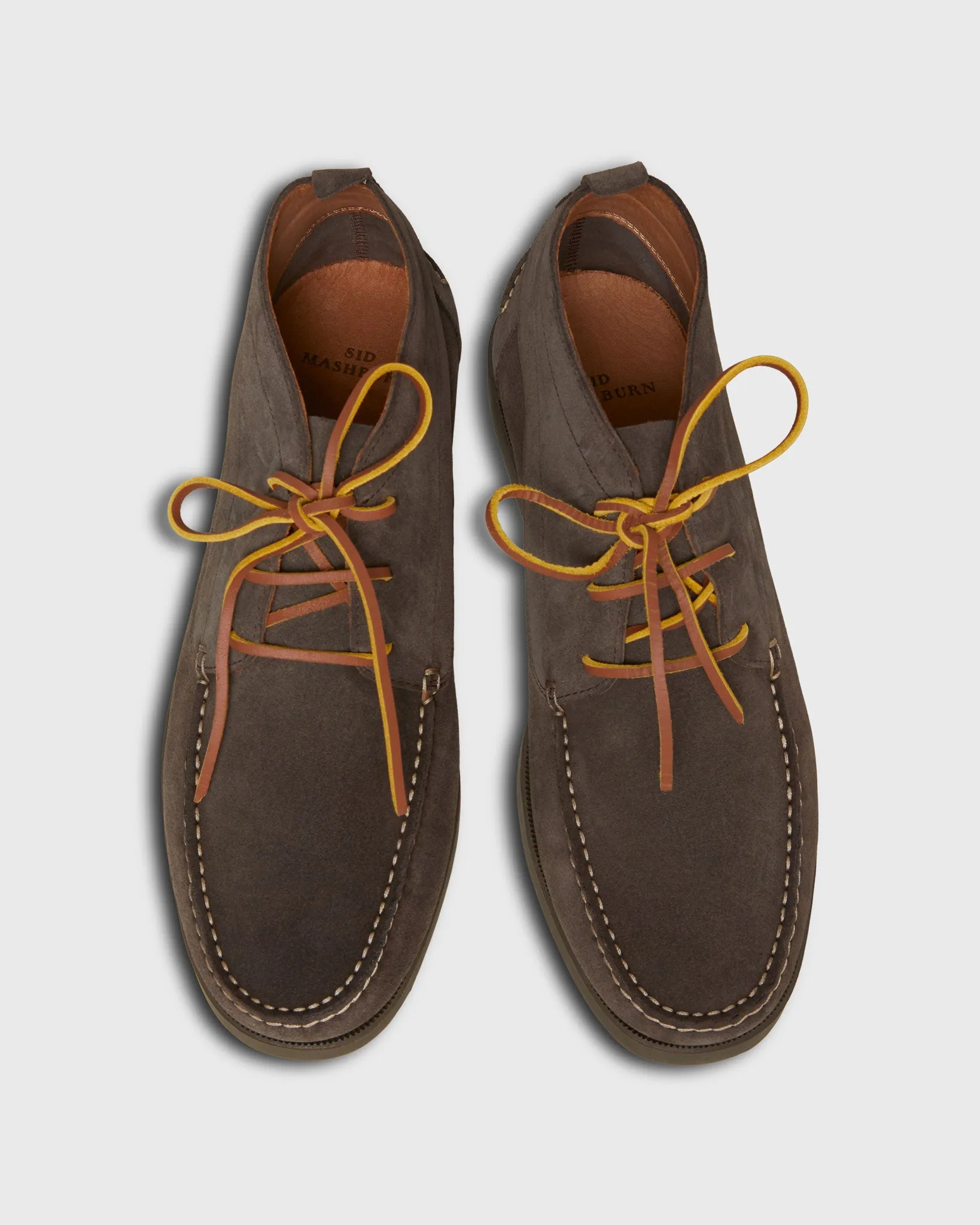 Chukka Camp Moccasin in Chocolate Suede sold by Mashburn
