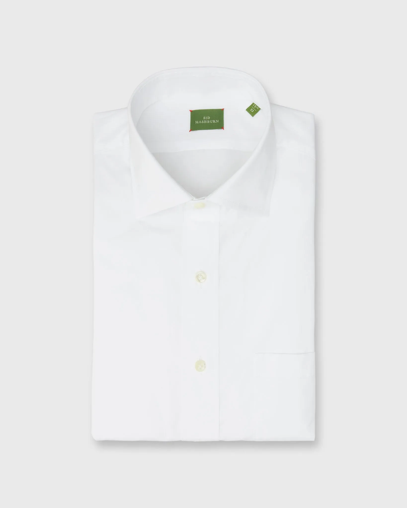 Otto Handmade Dress Shirt in White Sea Island Poplin sold by Mashburn
