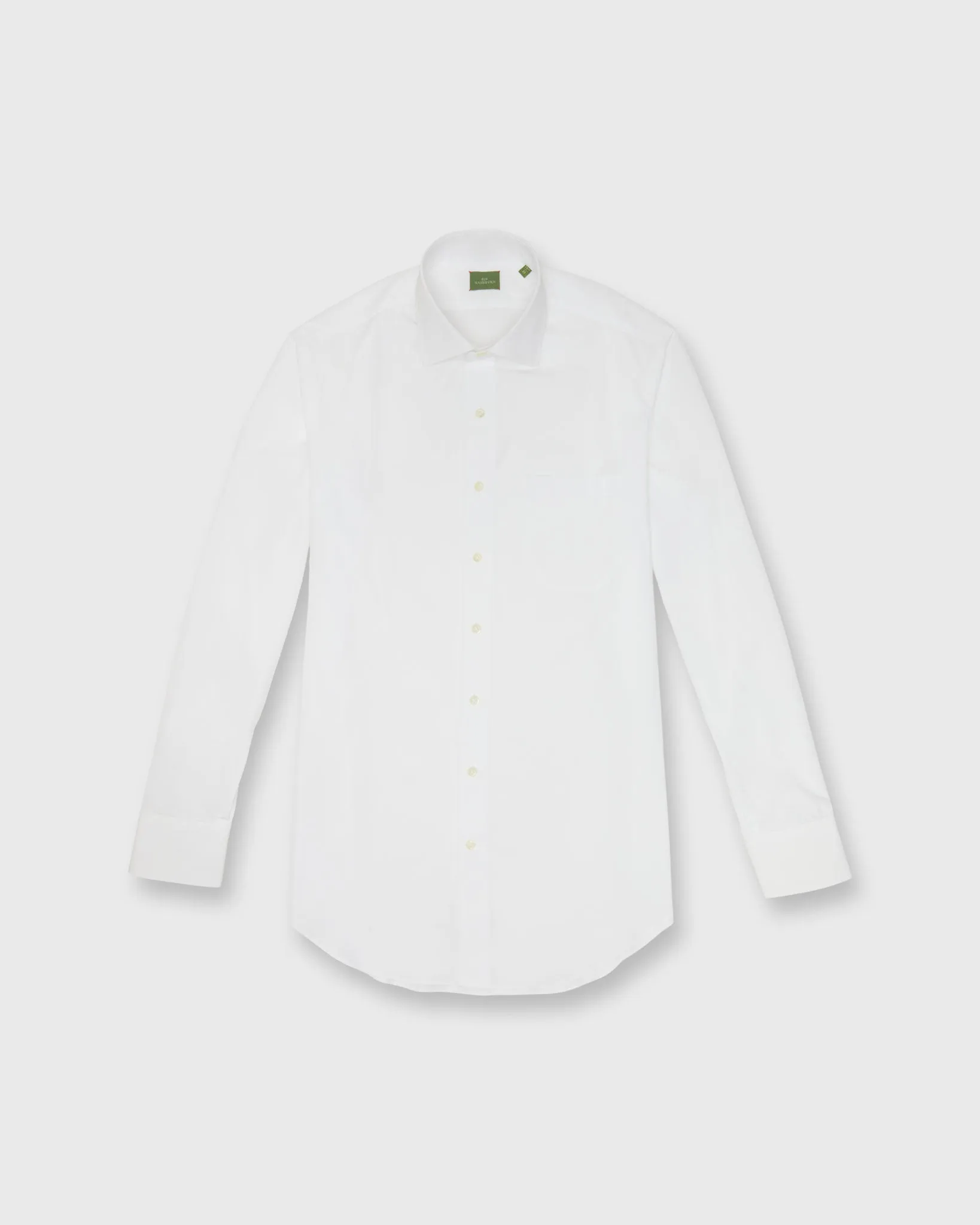 Otto Handmade Dress Shirt in White Sea Island Poplin sold by Mashburn product image thumbnail 2