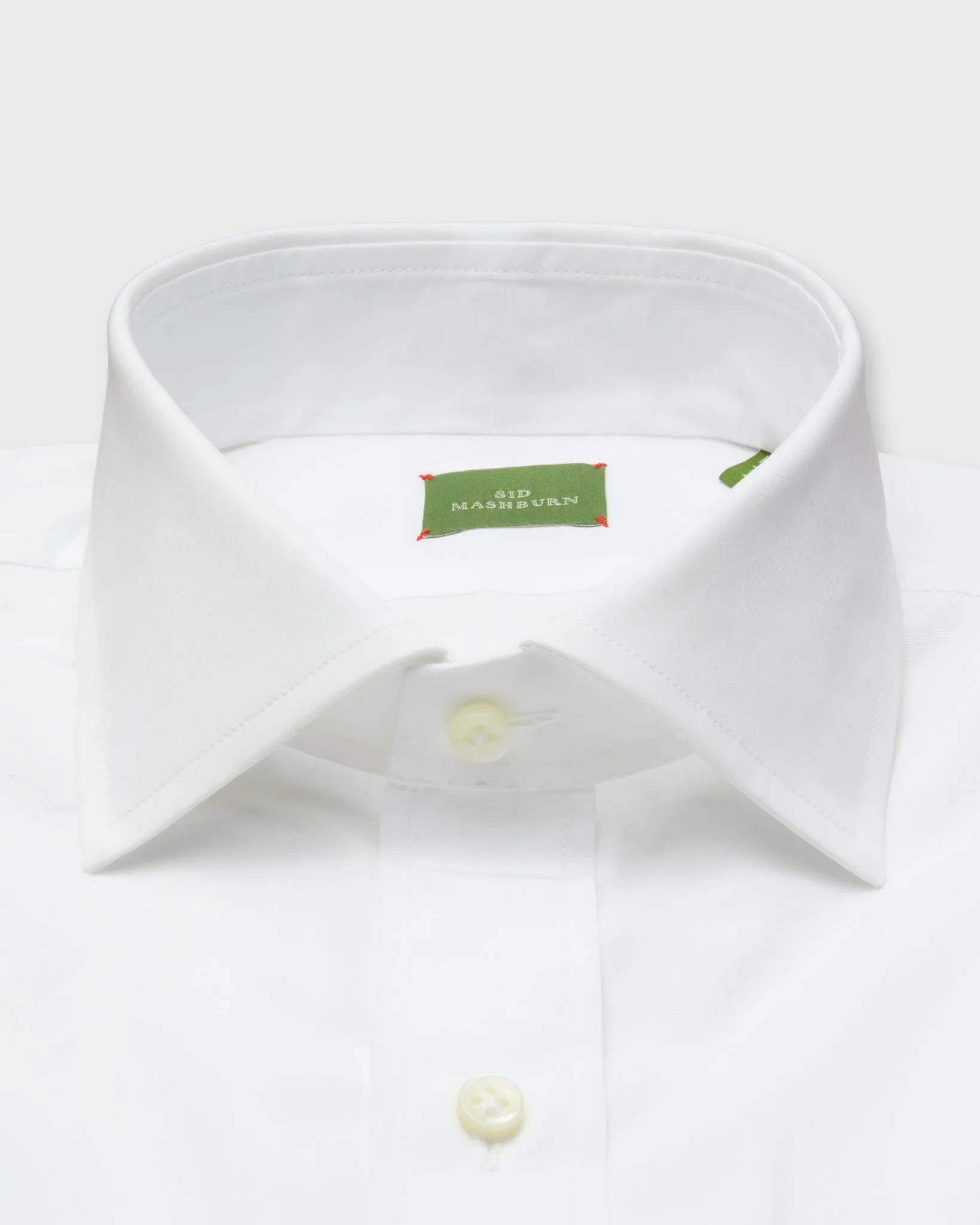 Otto Handmade Dress Shirt in White Sea Island Poplin sold by Mashburn product image thumbnail 3