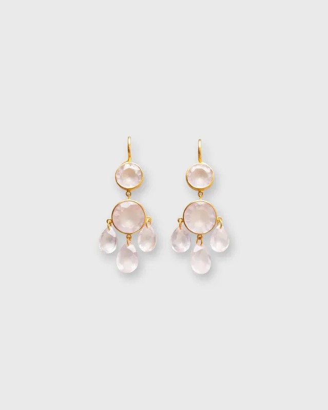 Gabrielle D'Estrees Earrings in Rose Quartz sold by Mashburn