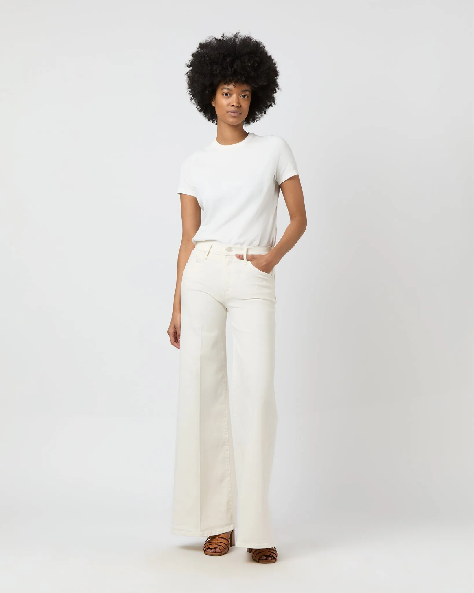 The Twister Skimp Jean in Cream Puffs sold by Mashburn