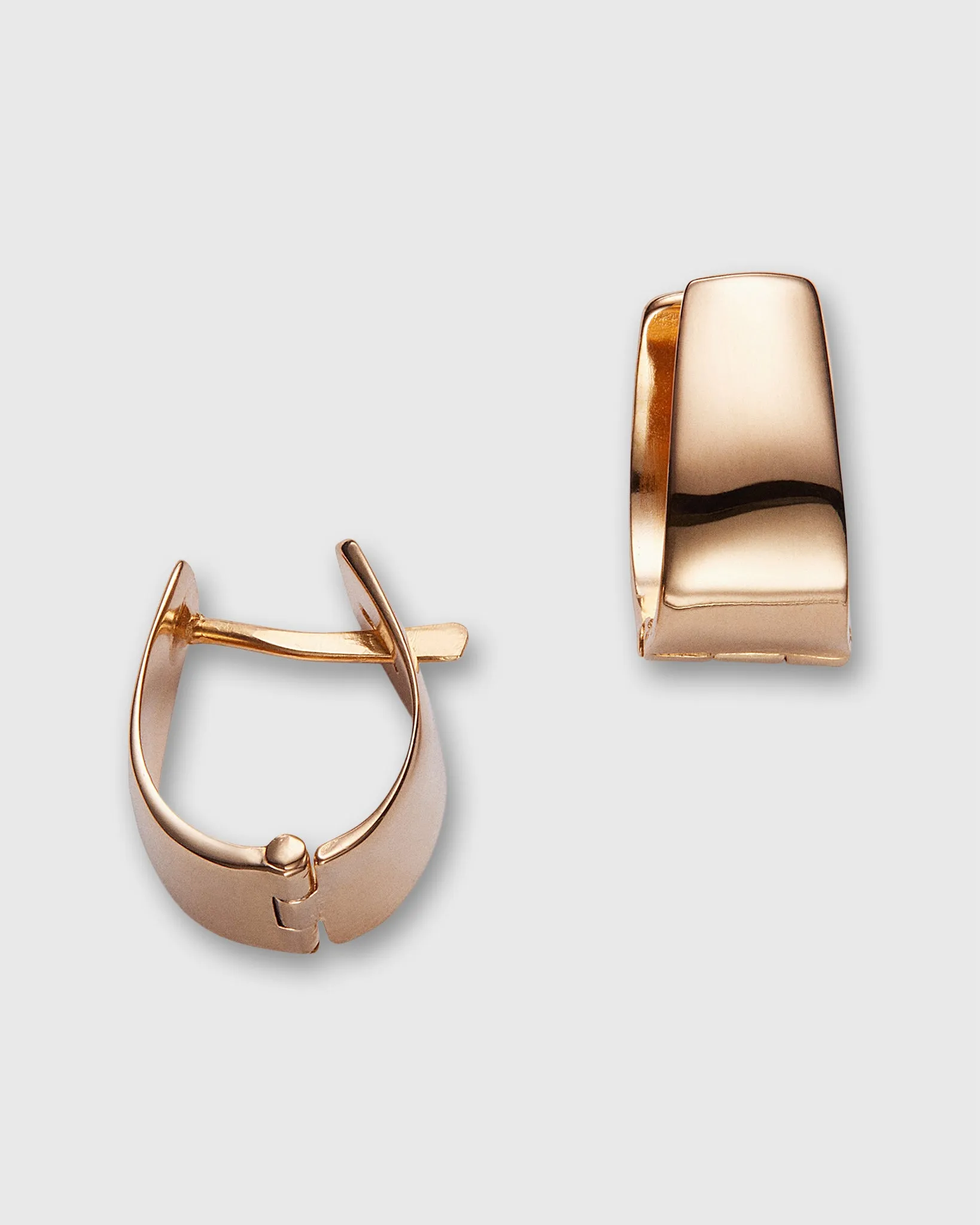 Small Wide Hoop Earrings in Gold sold by Mashburn product image thumbnail 3