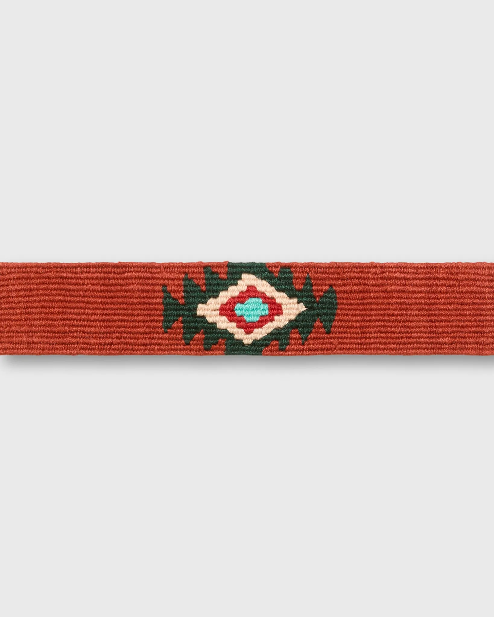 Hand-Loomed D-Ring Belt in Orange Tribal sold by Mashburn product image thumbnail 2