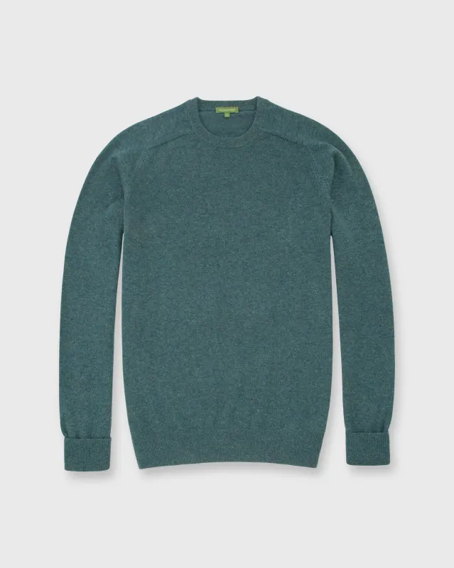Classic Crewneck Sweater in Heather Pine Cashmere sold by Mashburn