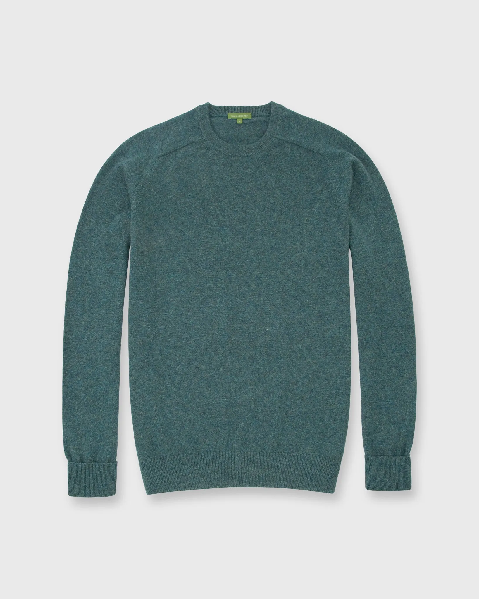 Classic Crewneck Sweater in Heather Pine Cashmere sold by Mashburn