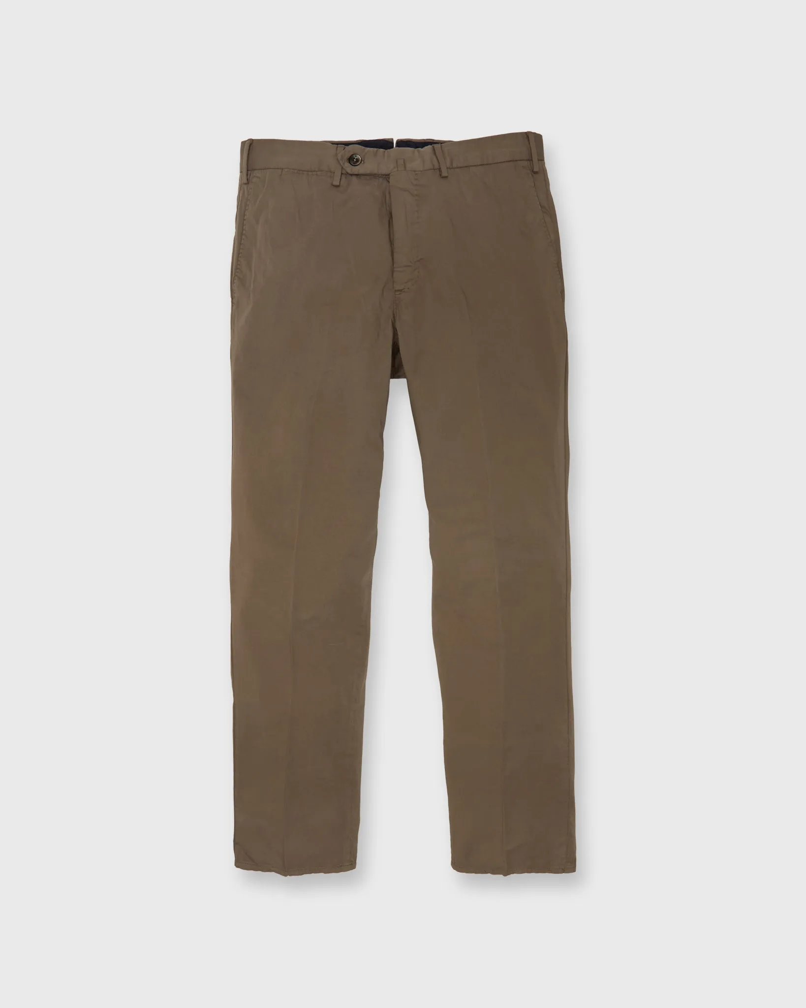 Sport Trouser in Pecan Garment Dyed Stretch Silkochino sold by Mashburn