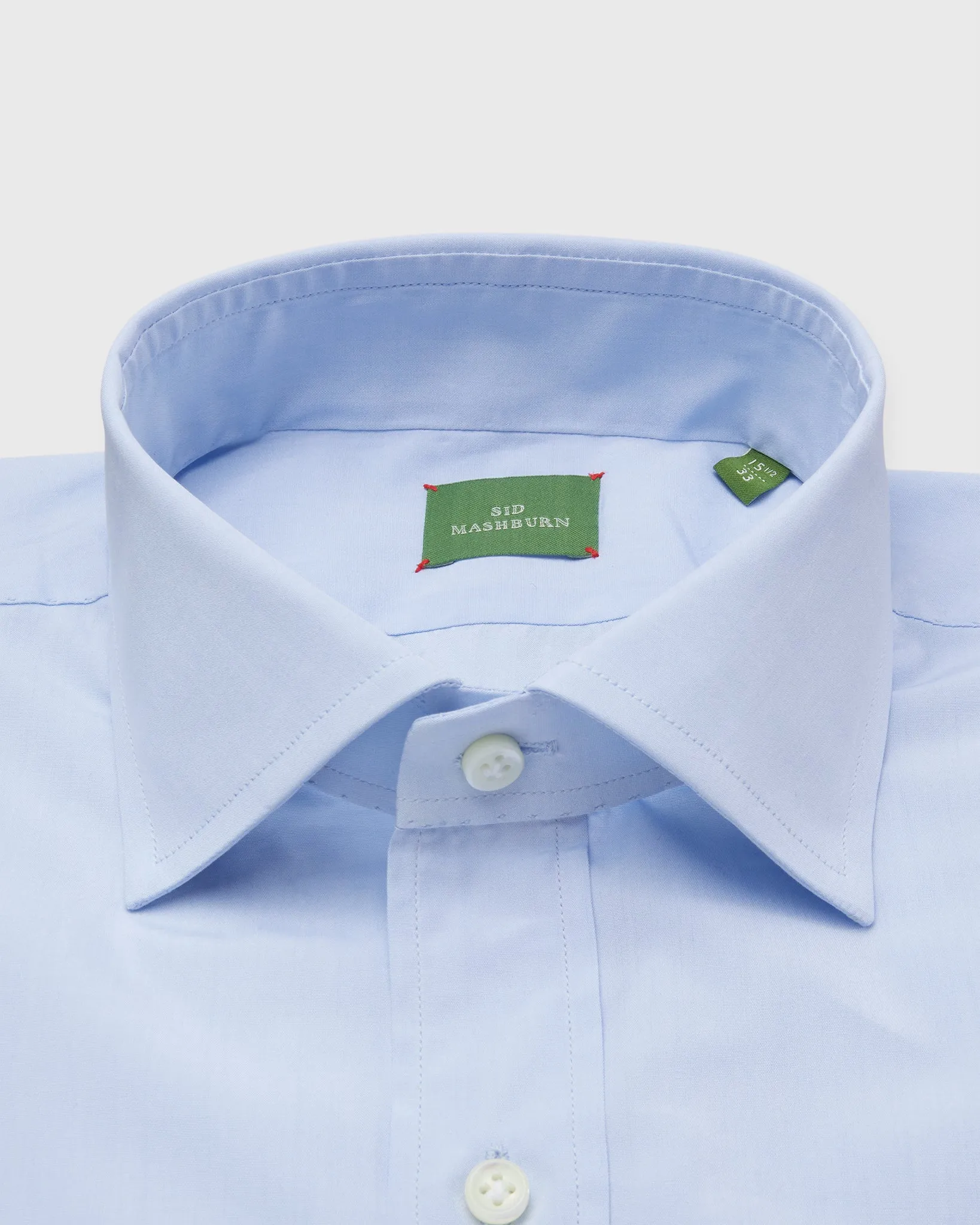 Otto Handmade Dress Shirt in Sky Sea Island Poplin sold by Mashburn product image thumbnail 3