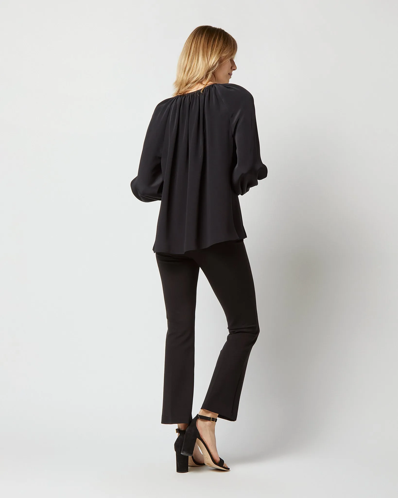 Ariana Blouse in Black Silk Crepe de Chine sold by Mashburn product image thumbnail 4