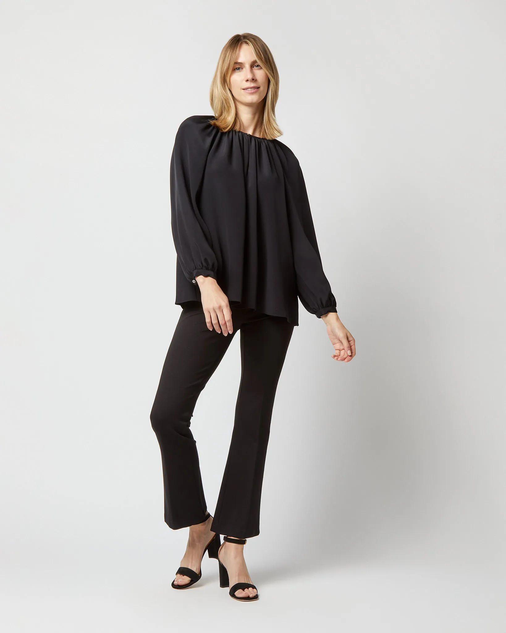 Ariana Blouse in Black Silk Crepe de Chine sold by Mashburn product image thumbnail 3