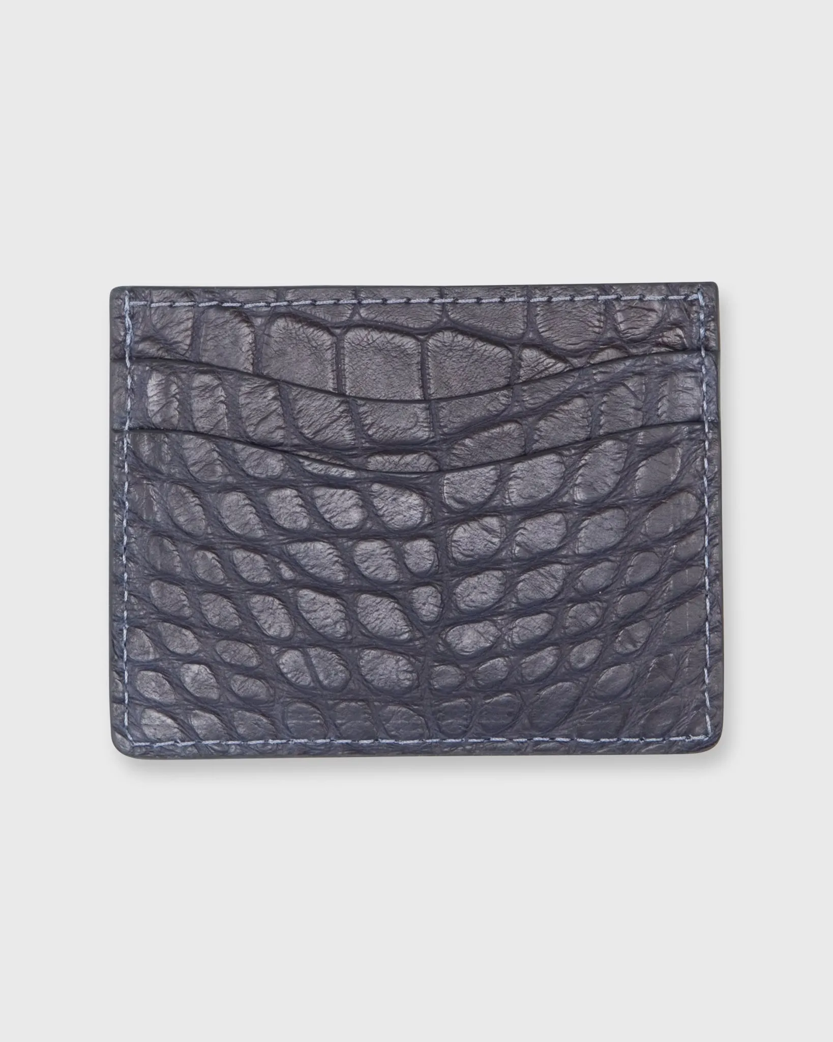 Card Holder in Navy Matte Alligator sold by Mashburn product image thumbnail 2