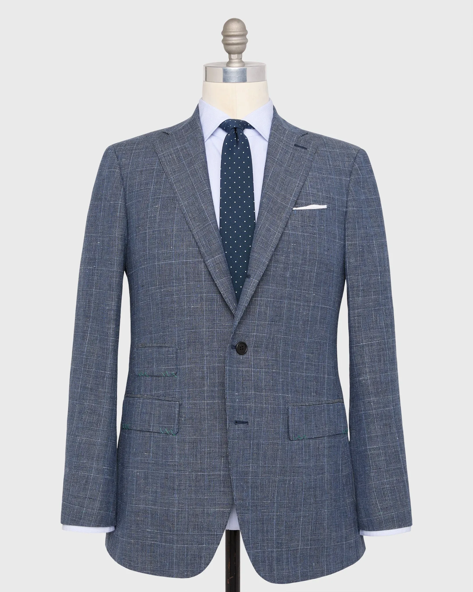 Virgil No. 3 Suit in Blue Glen Plaid Hopsack sold by Mashburn